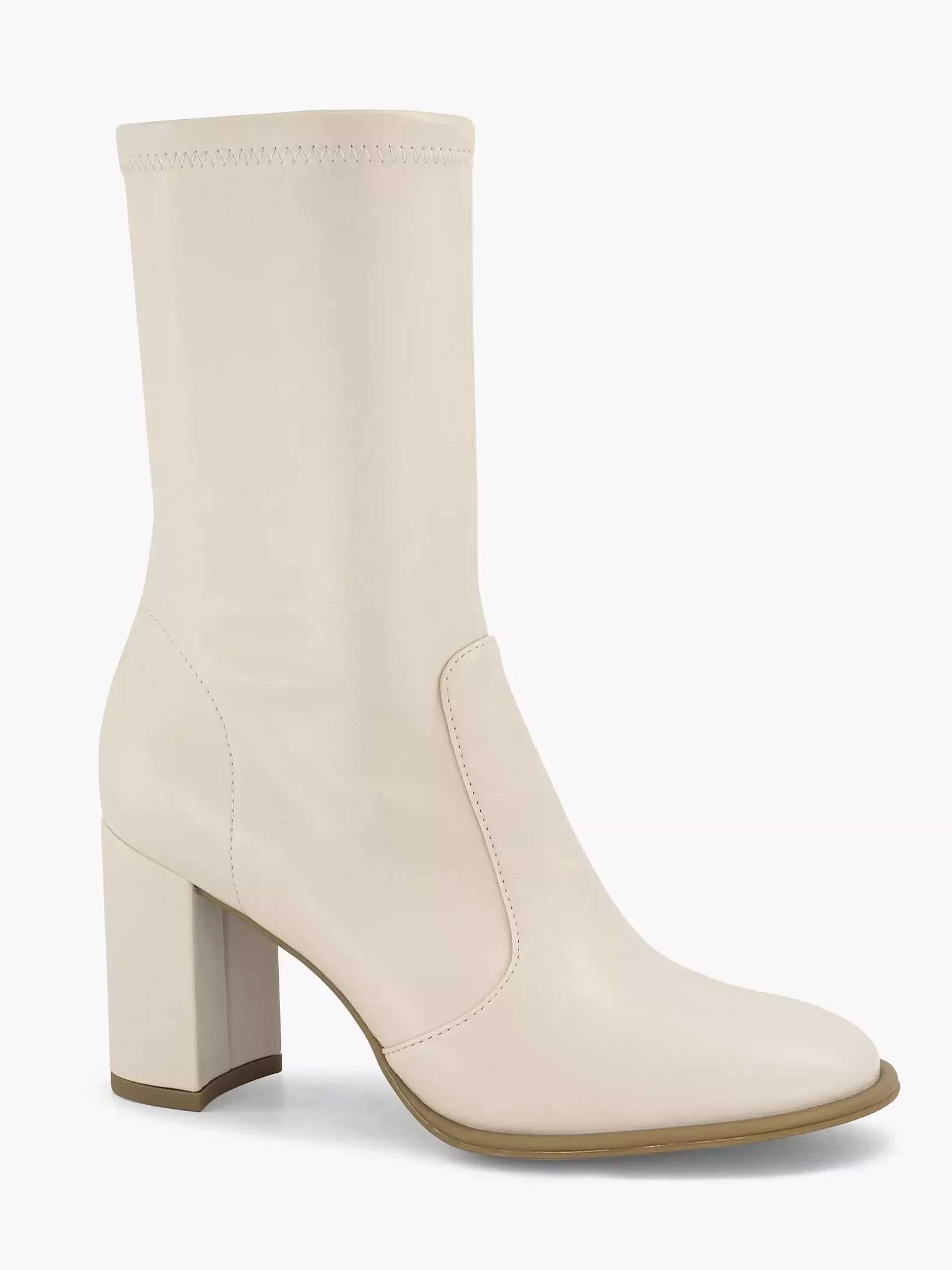 Ladies Graceland Beige Ankle Boot Heel