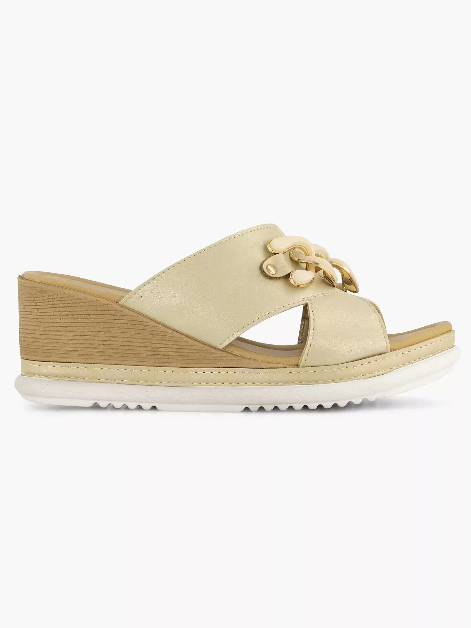 Ladies Easy Street Beige Comfort Slipper