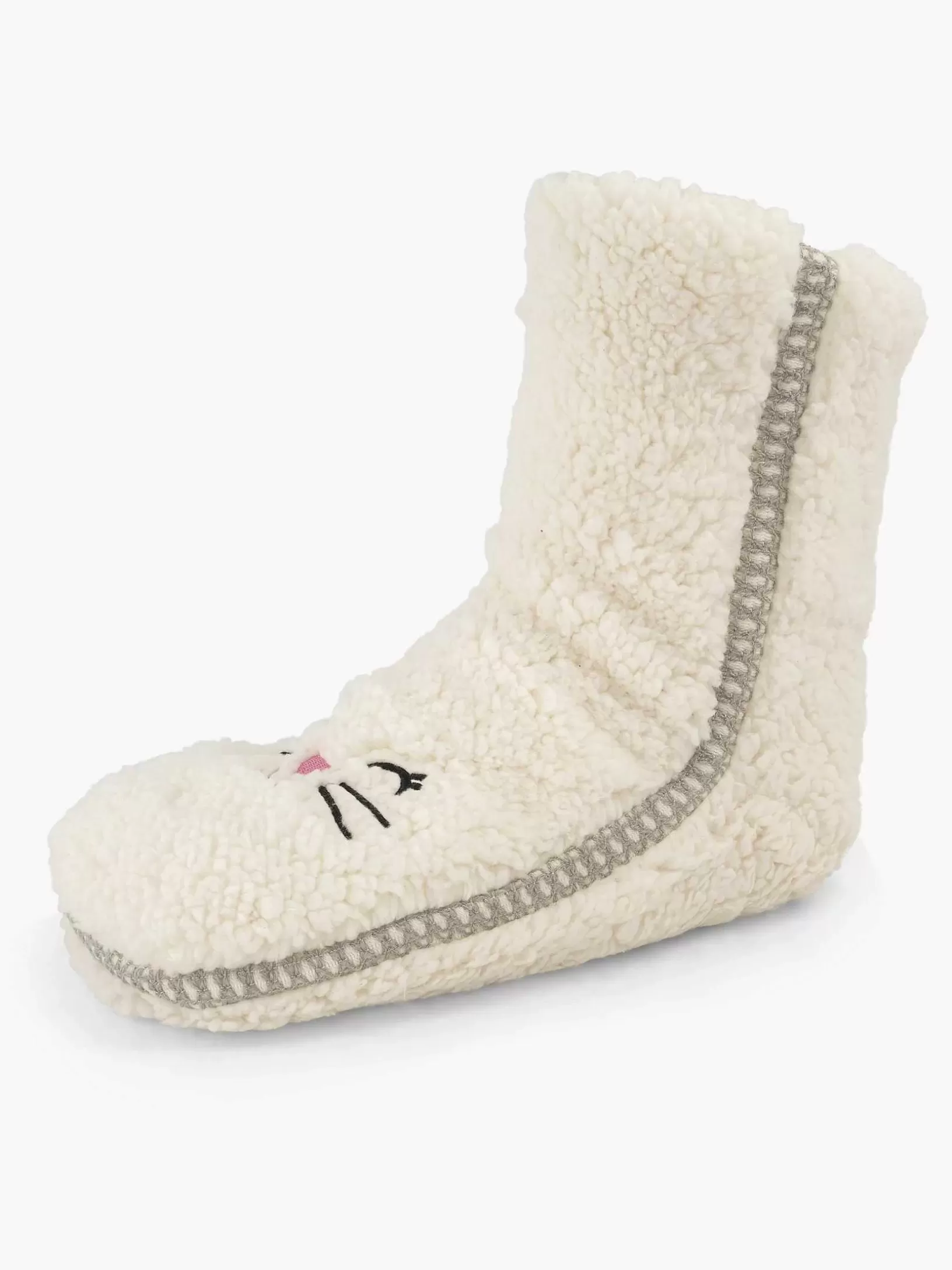 Ladies vanHaren Beige House Sock Teddy