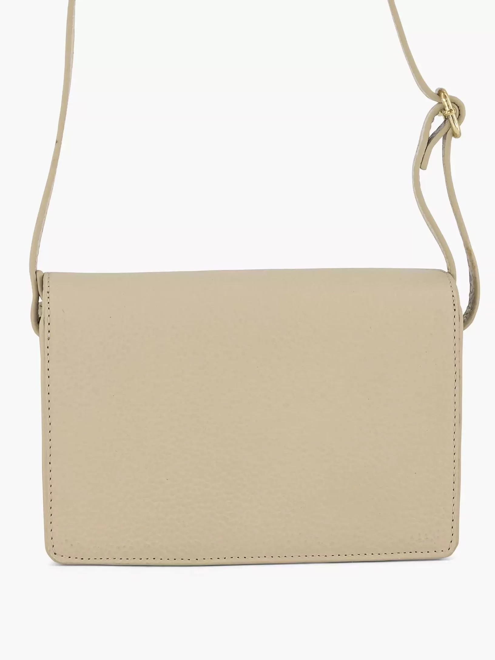 Ladies 5th Avenue Beige Leather Shoulder Bag