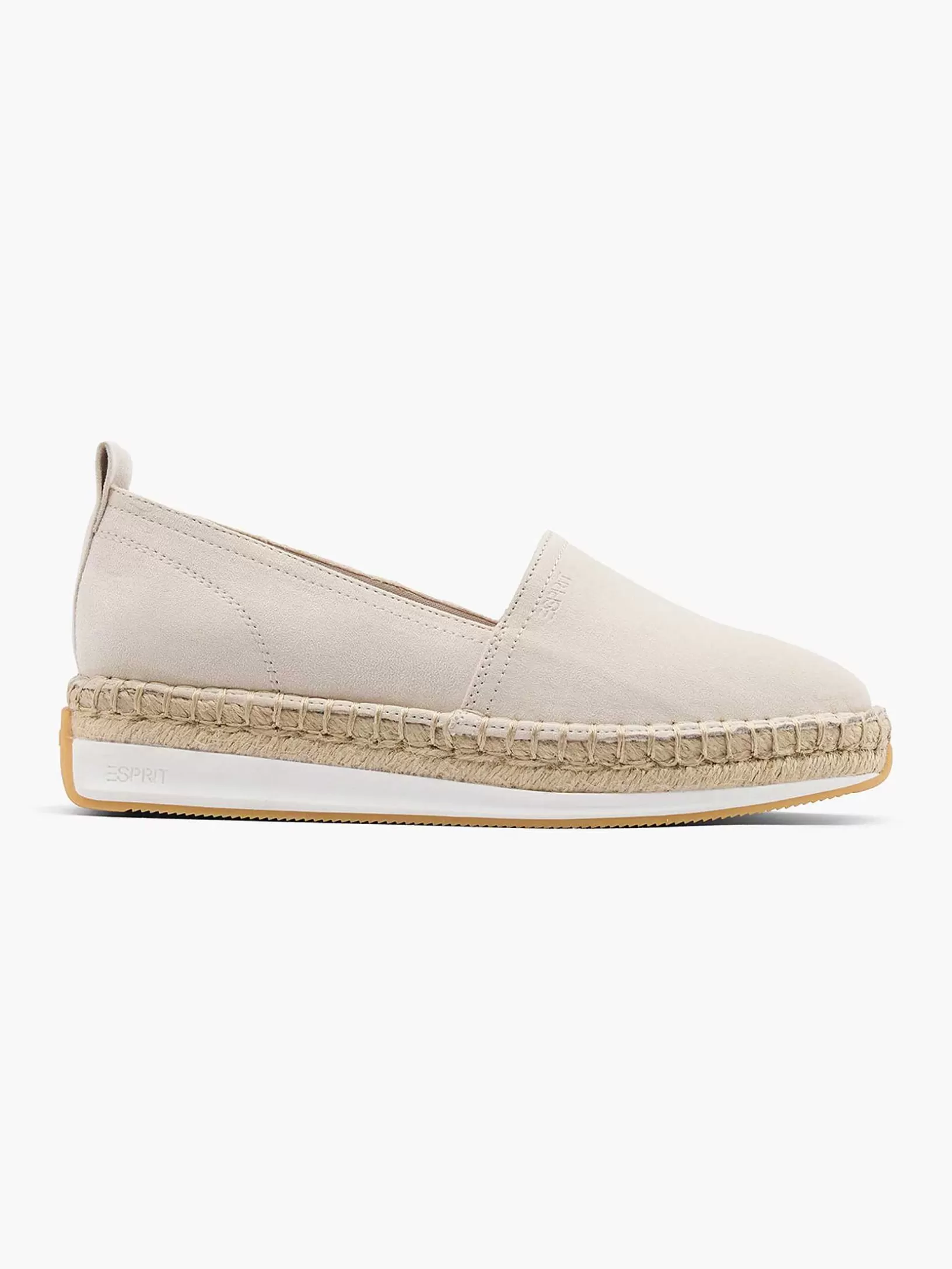 Ladies Esprit Beige Platform Espadrille