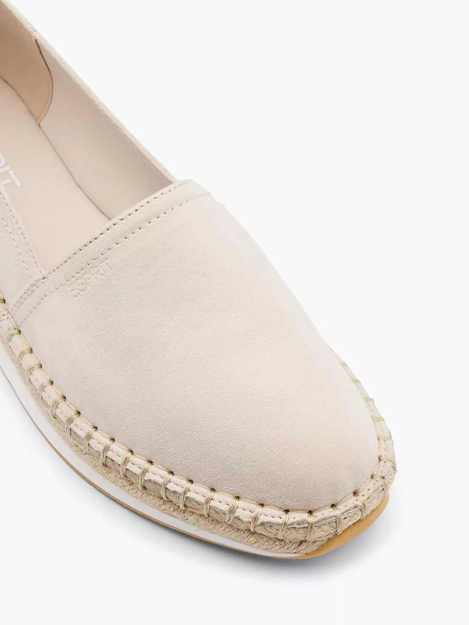 Ladies Esprit Beige Platform Espadrille