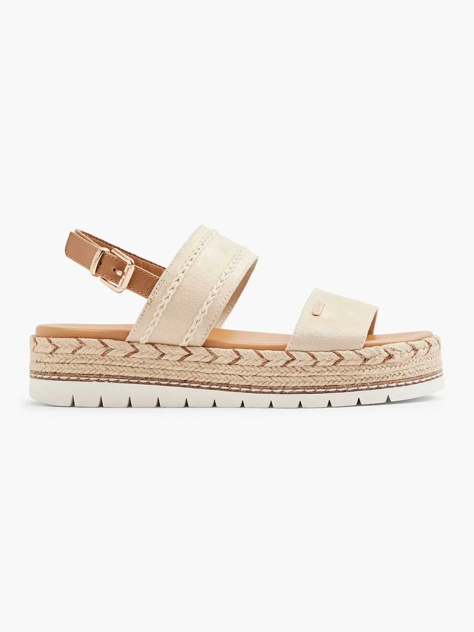 Ladies Esprit Beige Platform Sandal