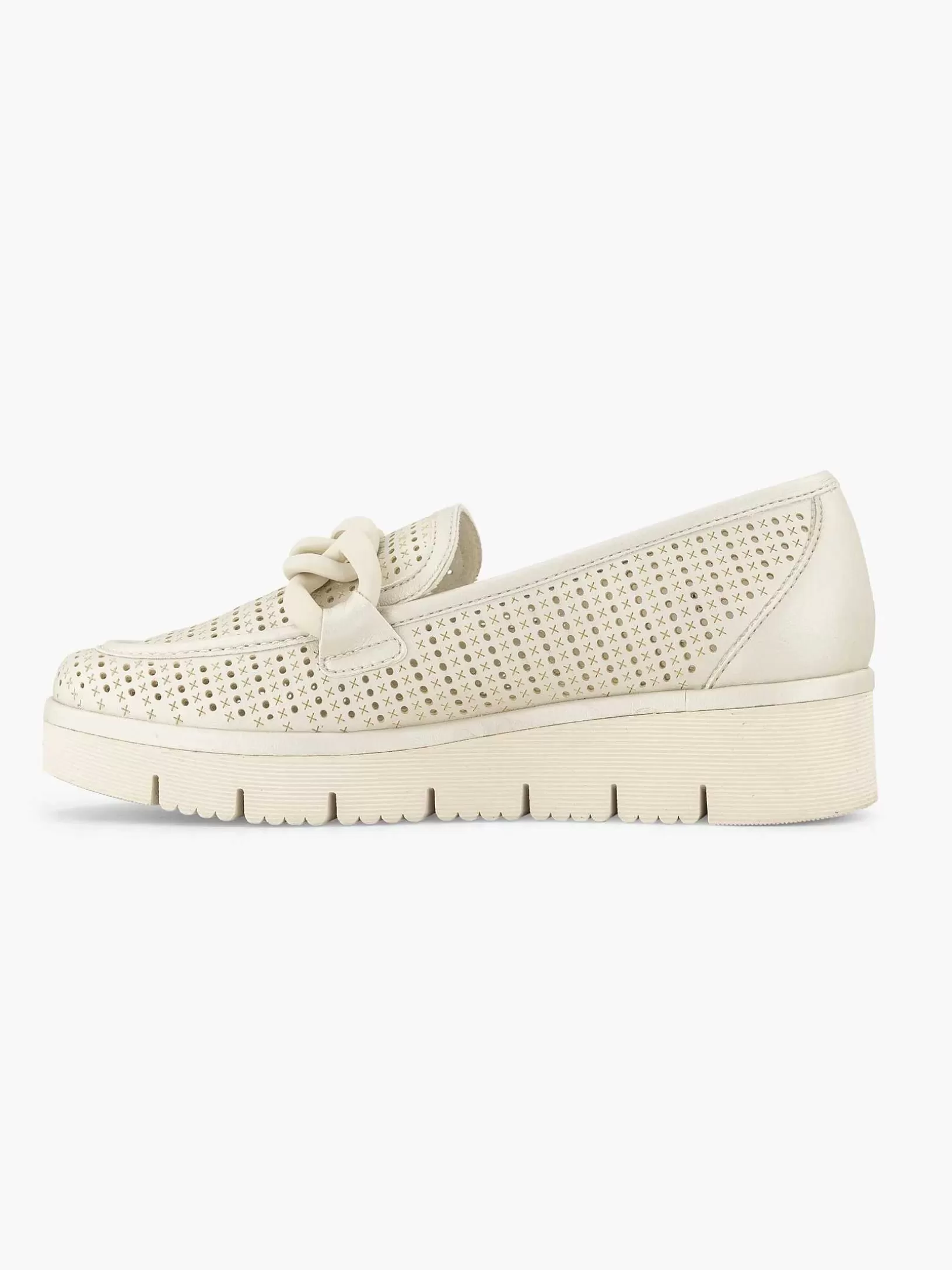 Ladies Easy Street Beige Slip-On