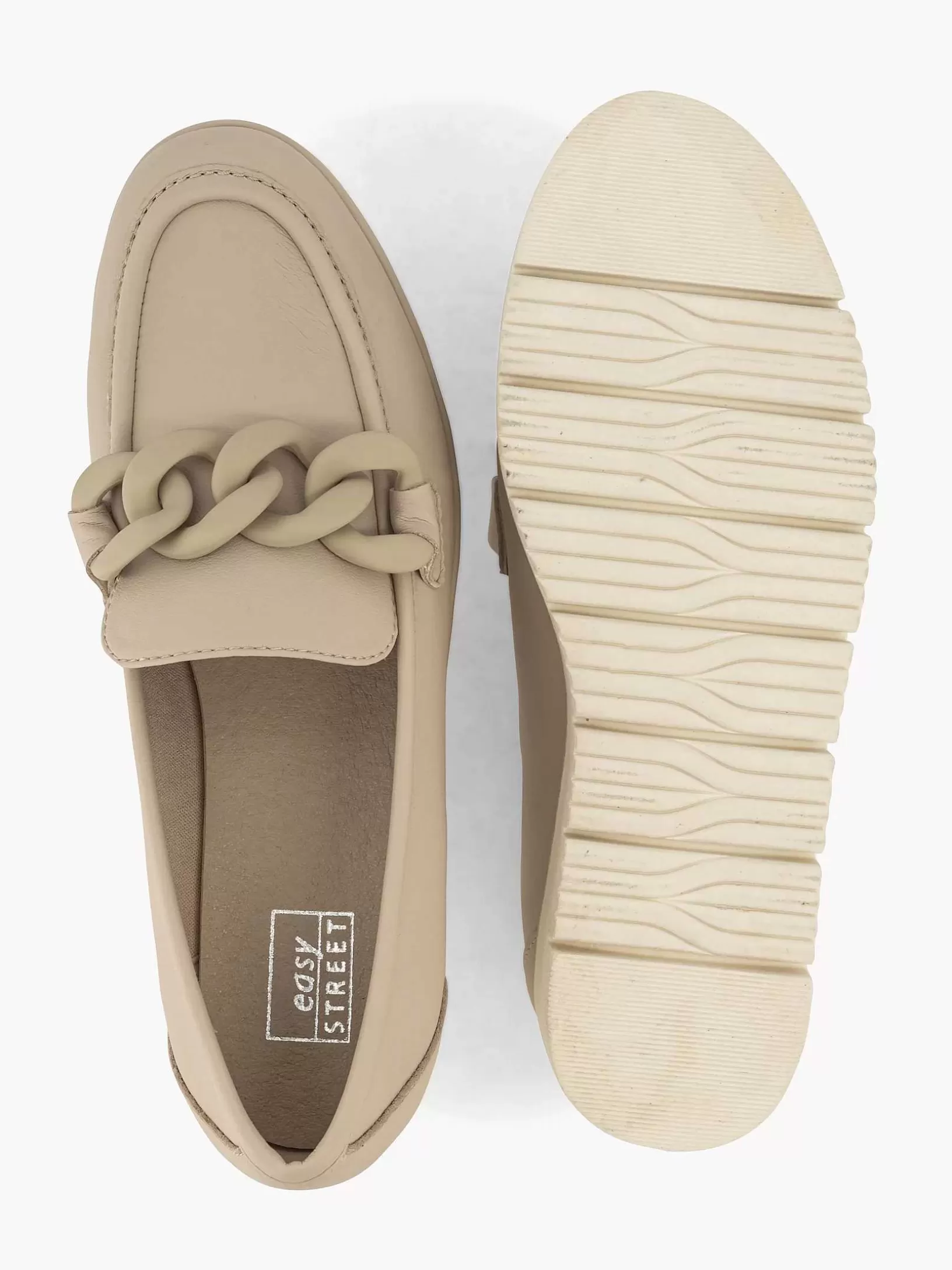 Ladies Easy Street Beige Slip-On