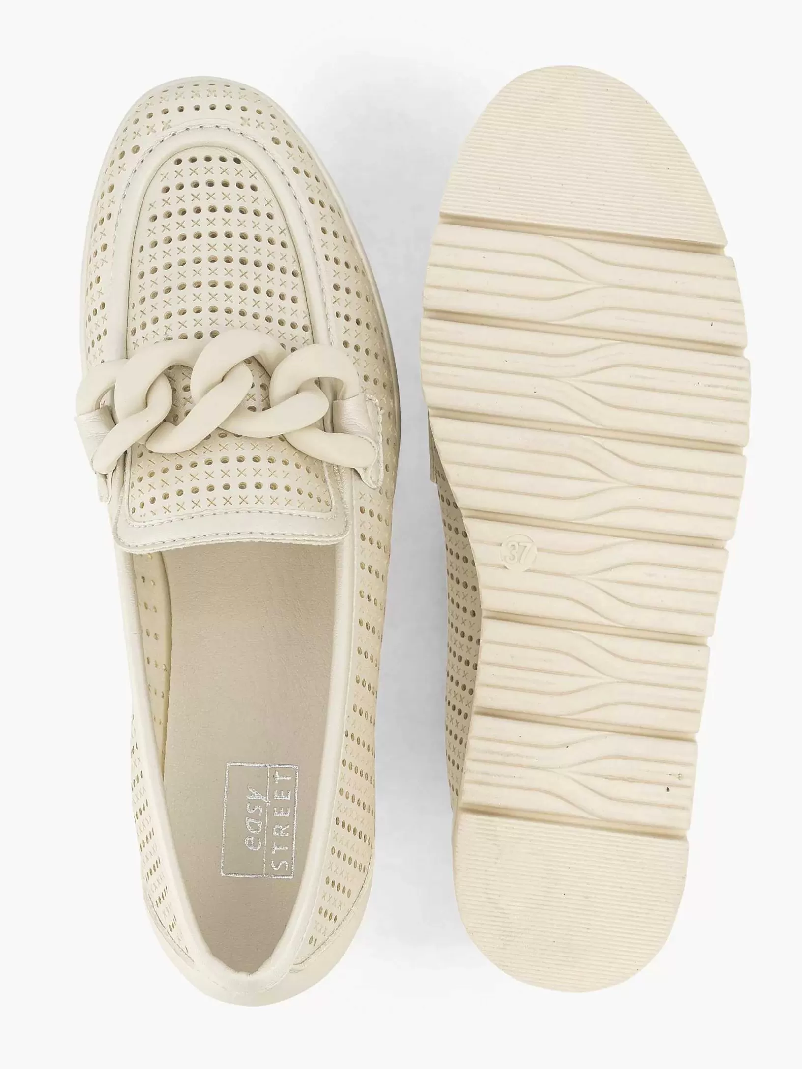 Ladies Easy Street Beige Slip-On