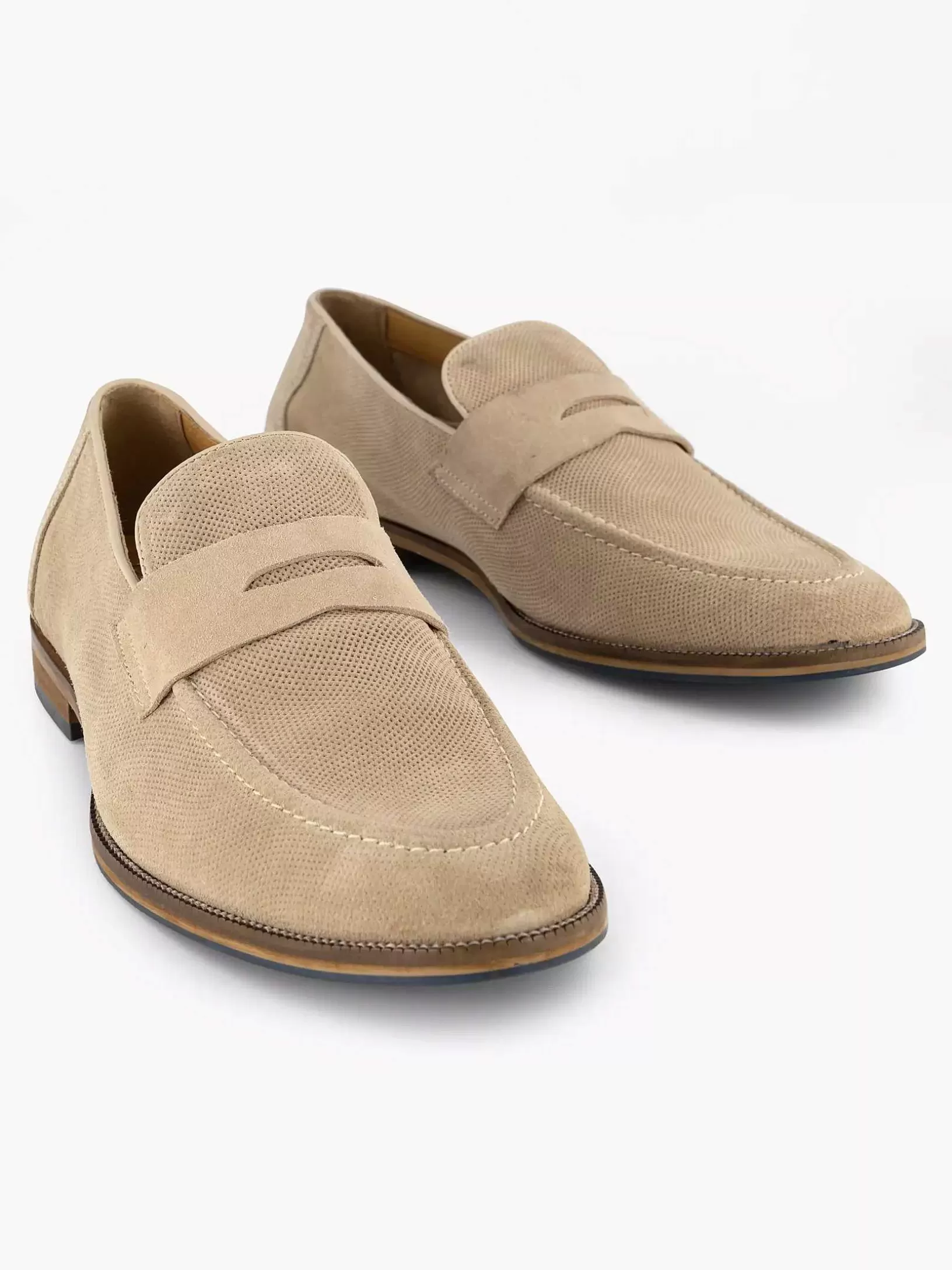 Gentlemen AM SHOE Beige Suede Slip-On