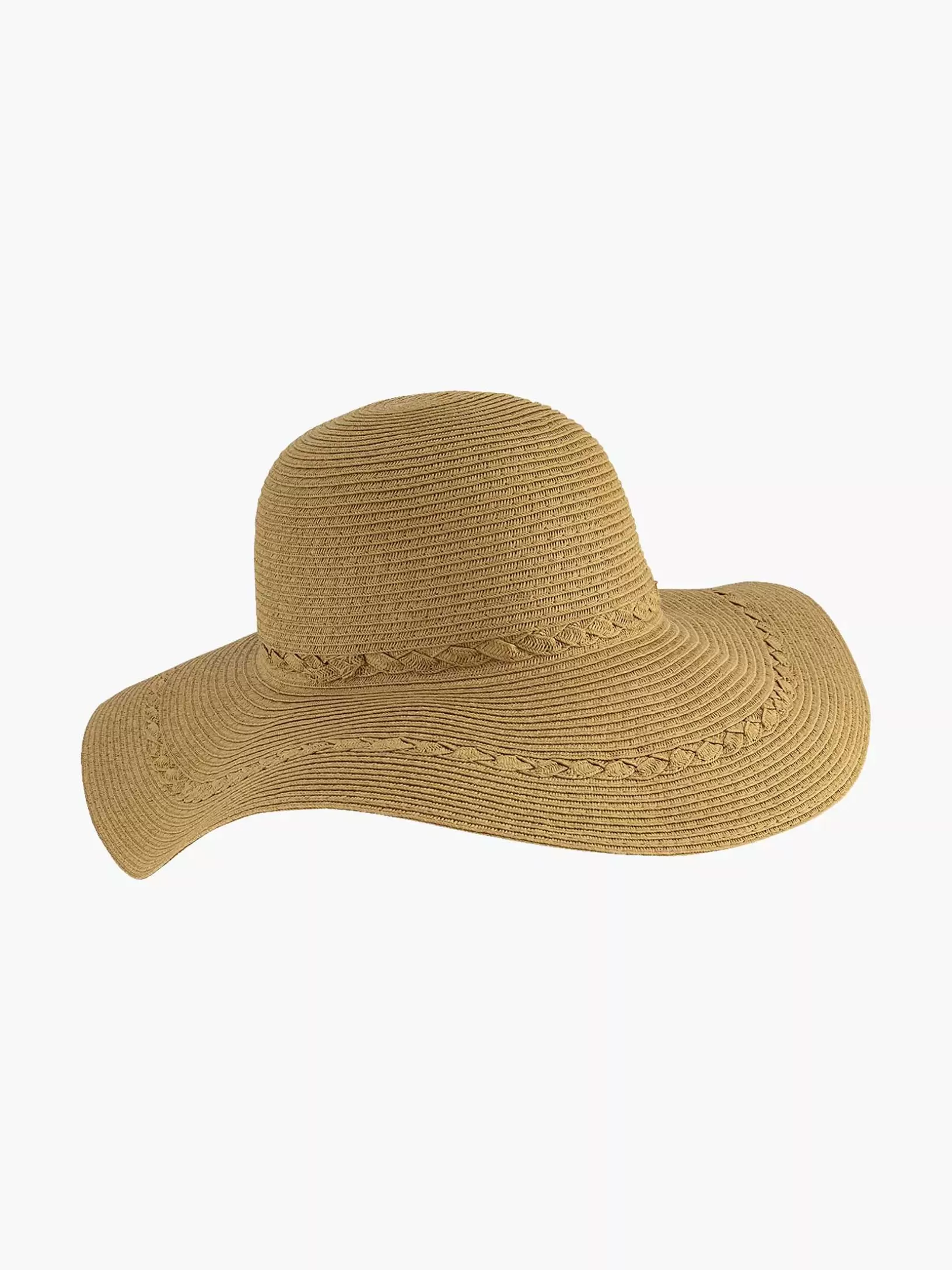 Ladies Graceland Beige Wicker Beach Hat