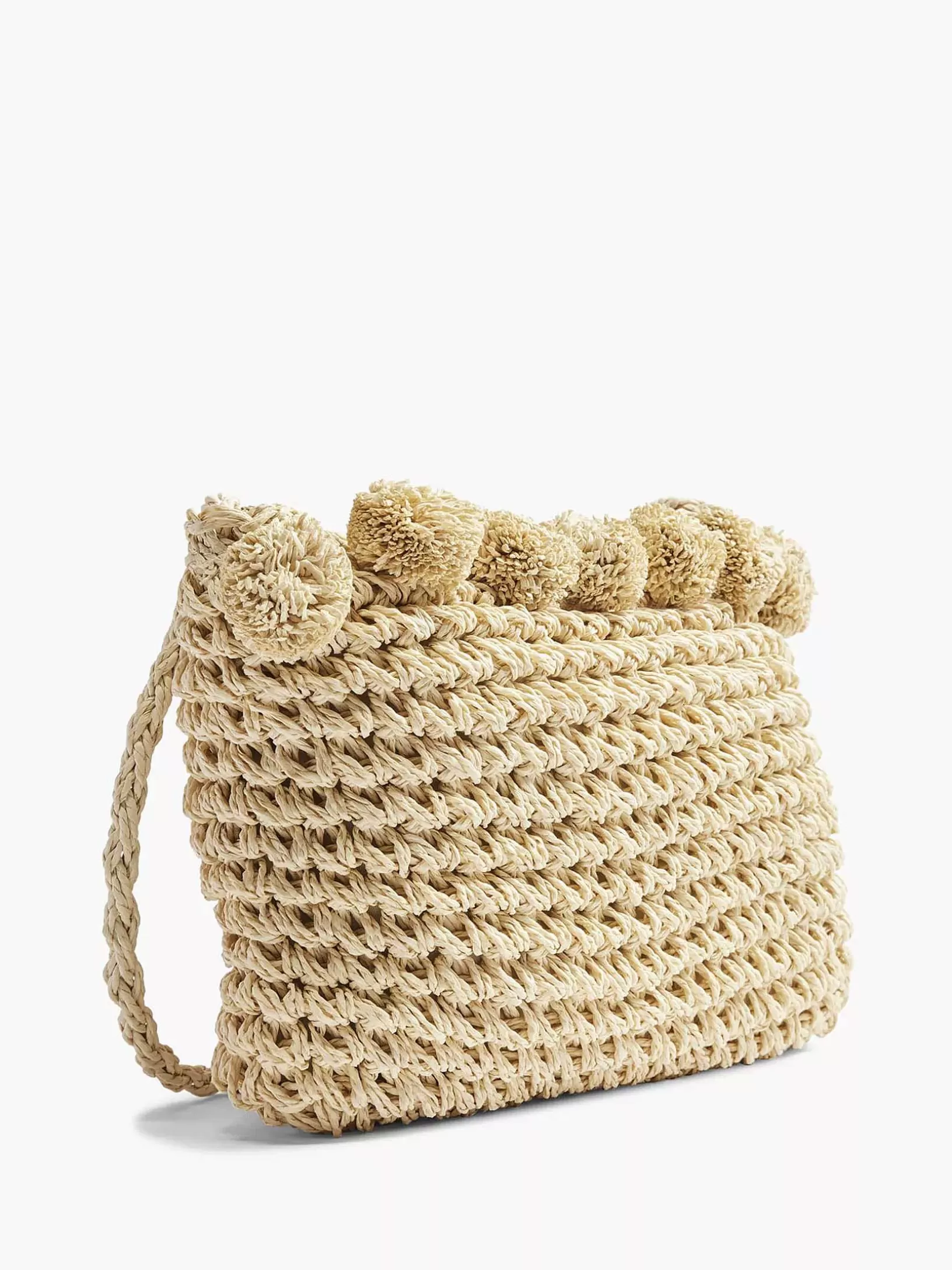 Ladies Graceland Beige Wicker Shoulder Bag