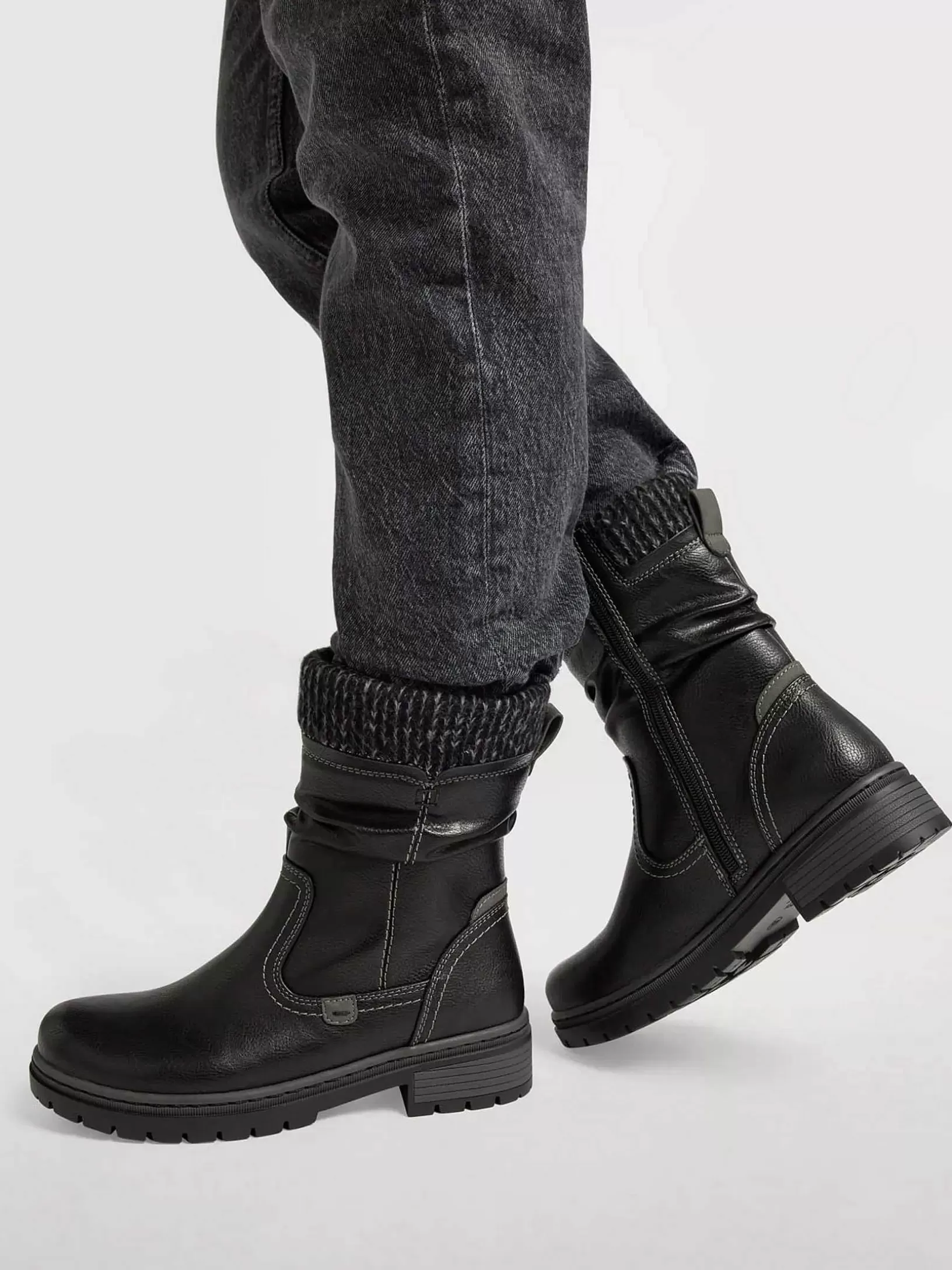 Ladies Easy Street Black Ankle Boots