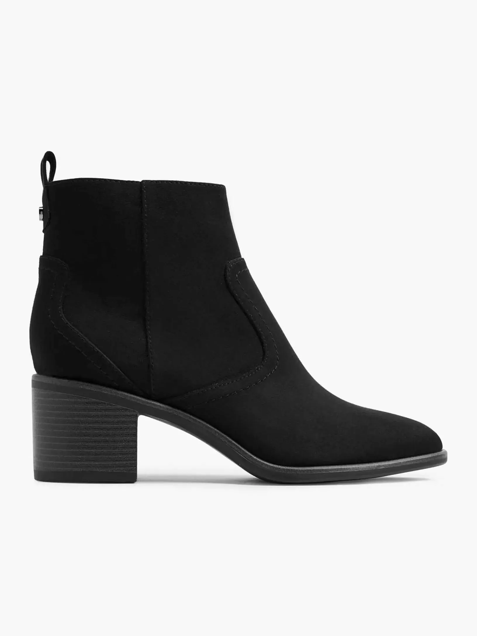 Ladies Graceland Black Ankle Boots Heel