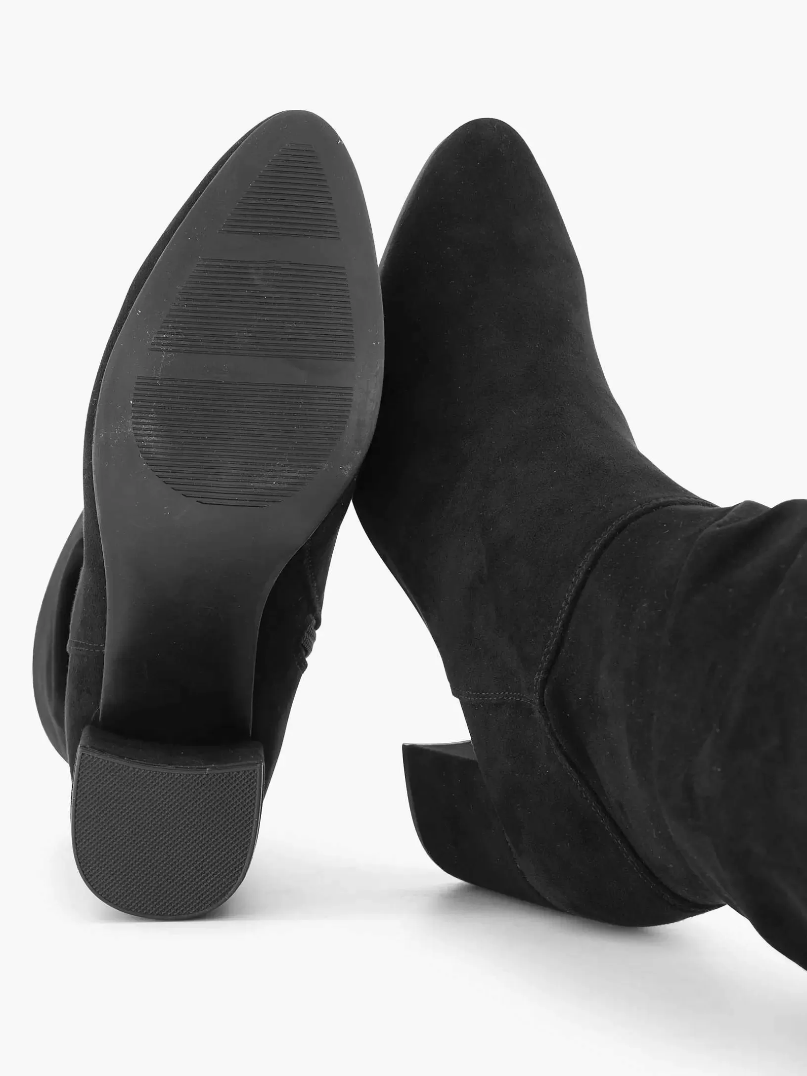 Ladies Graceland Black Ankle Boots Heel