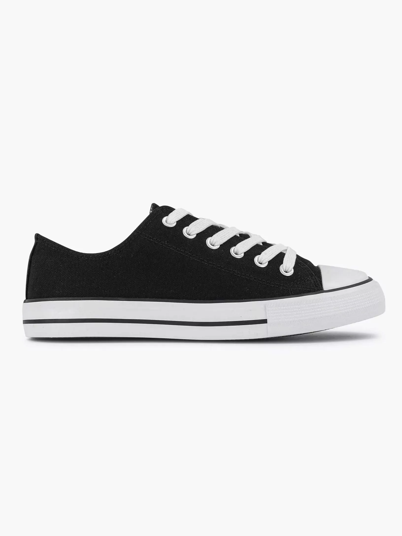 Ladies Graceland Black Canvas Sneaker