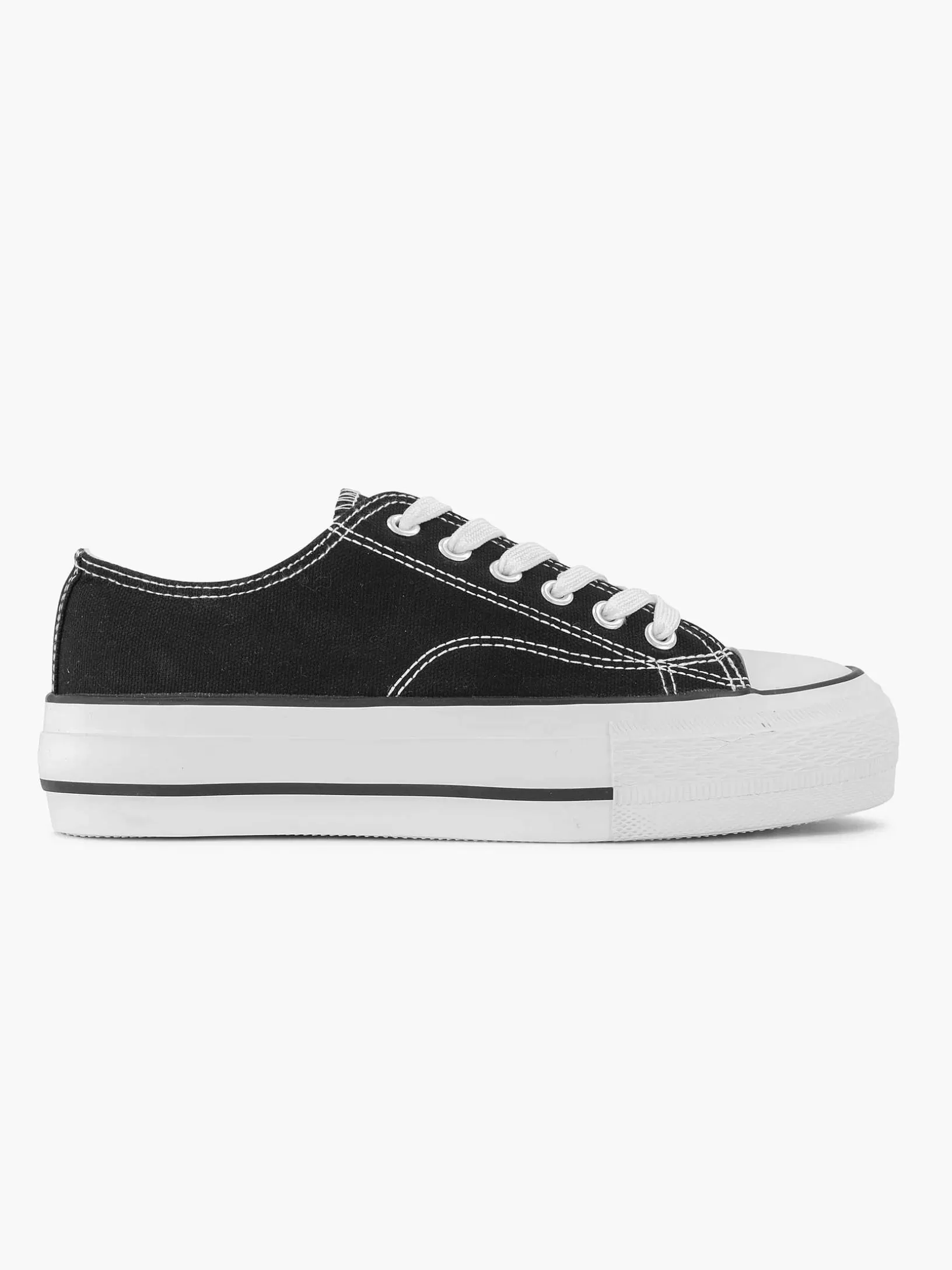 Ladies Graceland Black Canvas Sneaker