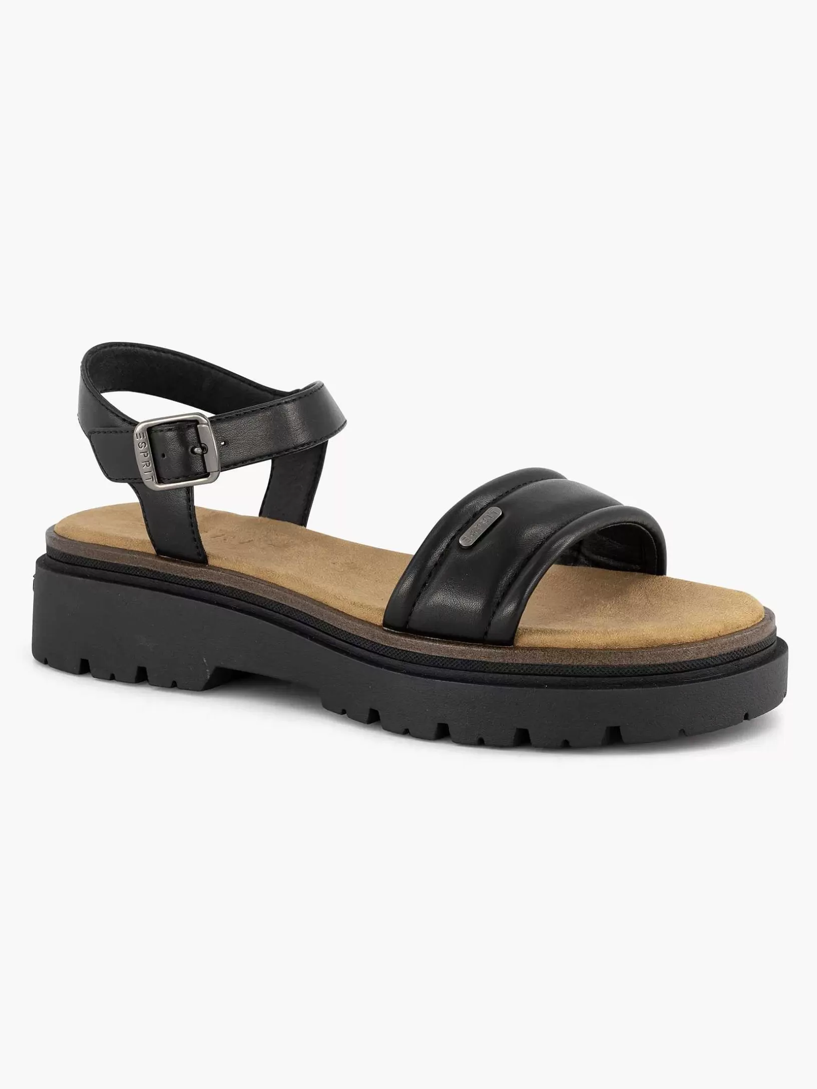 Ladies Esprit Black Chunky Sandal