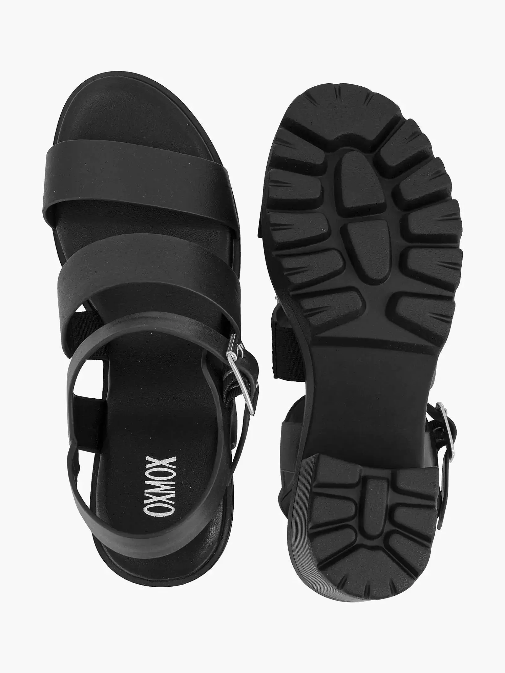 Ladies Oxmox Black Chunky Sandalette