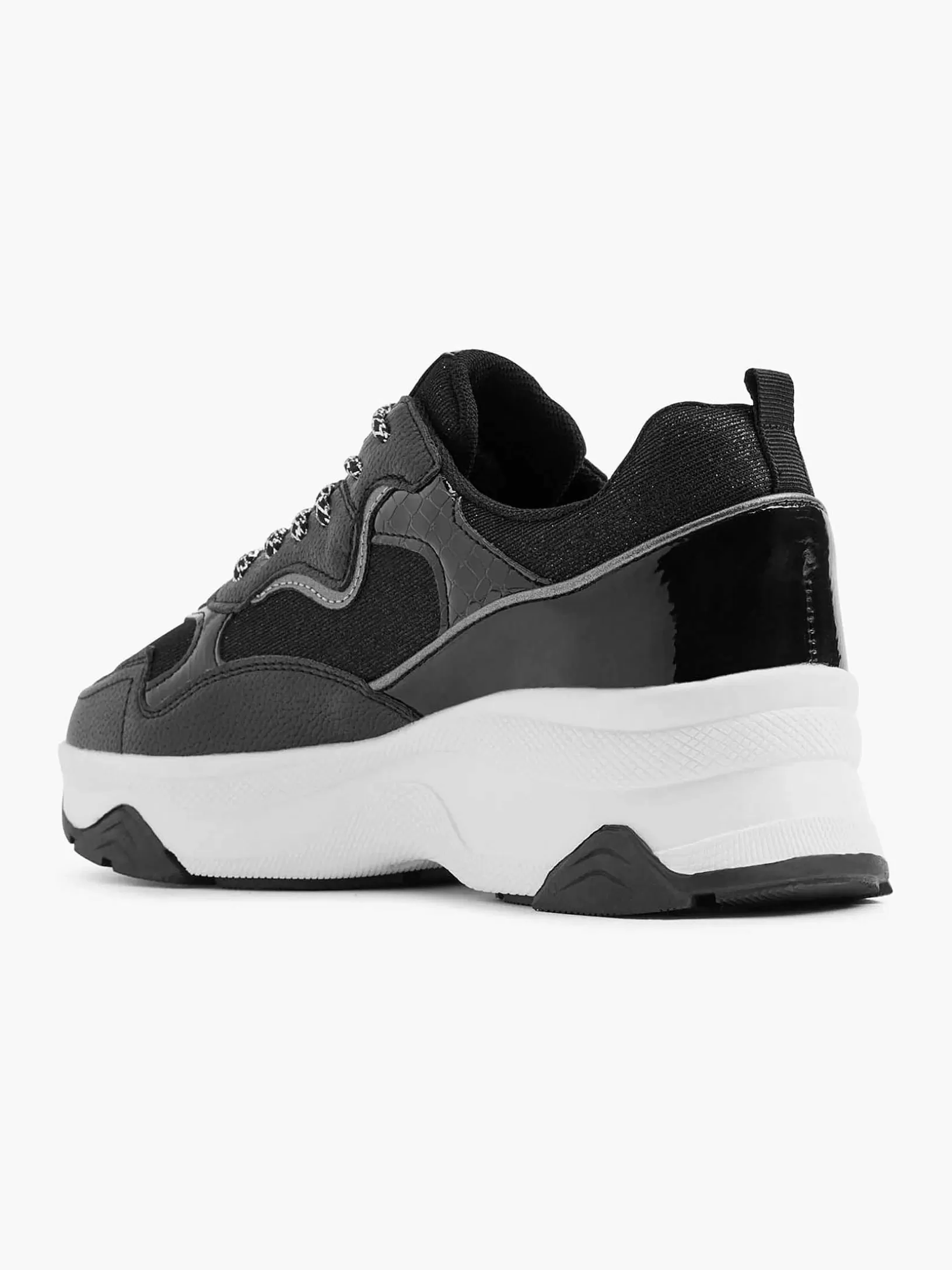 Ladies Oxmox Black Chunky Sneaker