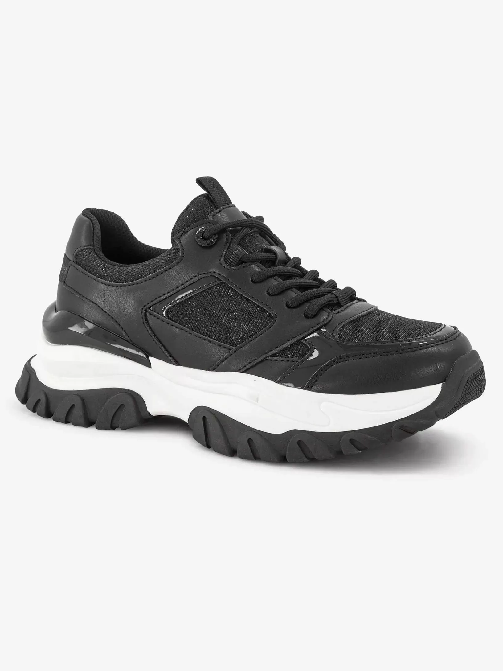 Ladies Oxmox Black Chunky Sneaker