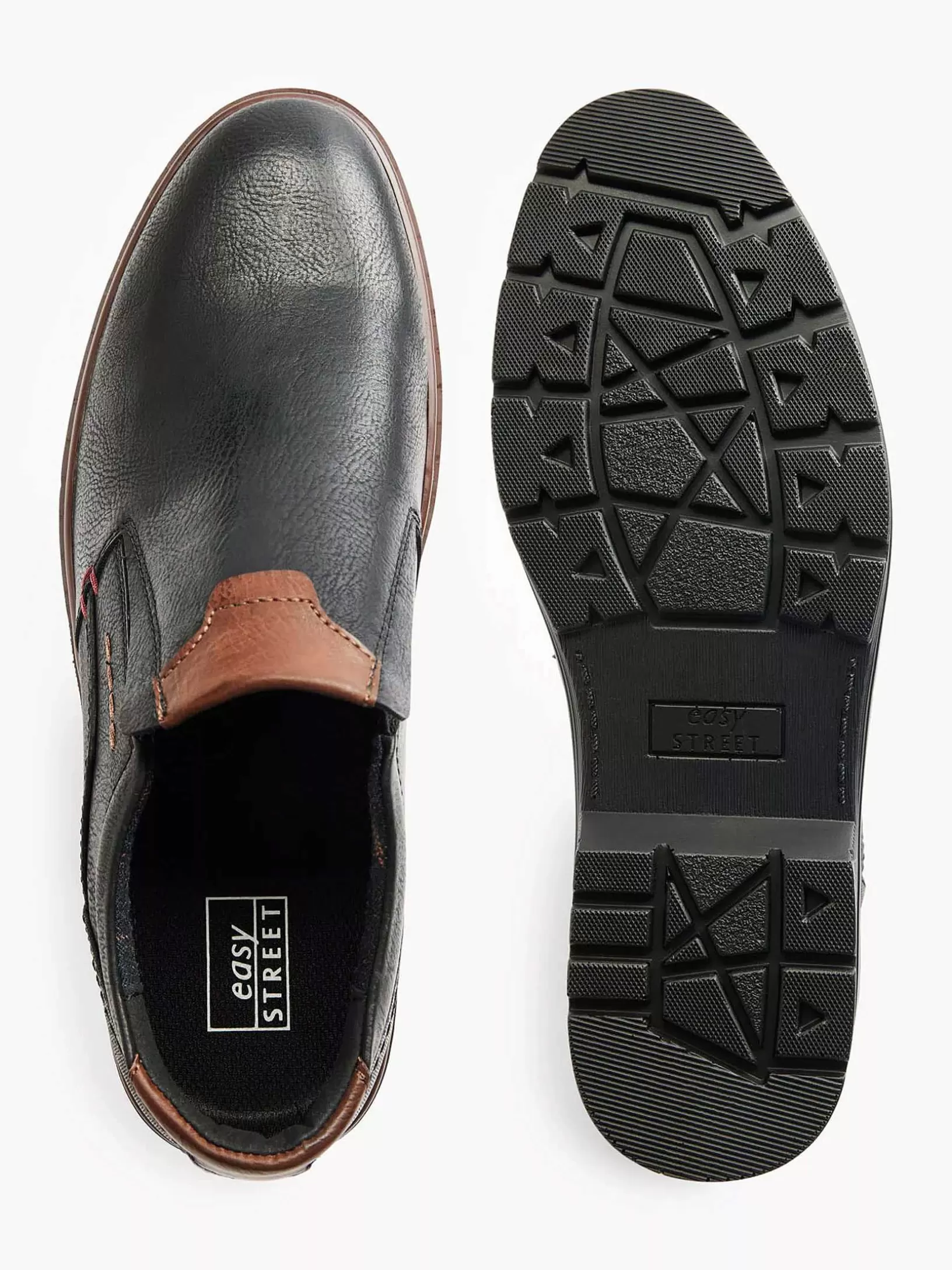 Gentlemen Easy Street Black Comfort Slip-On Elastic