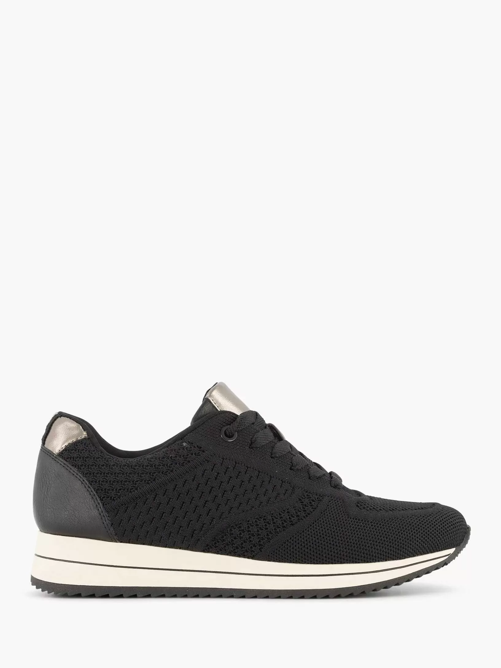 Ladies Medicus Black Comfort Sneaker Knitted