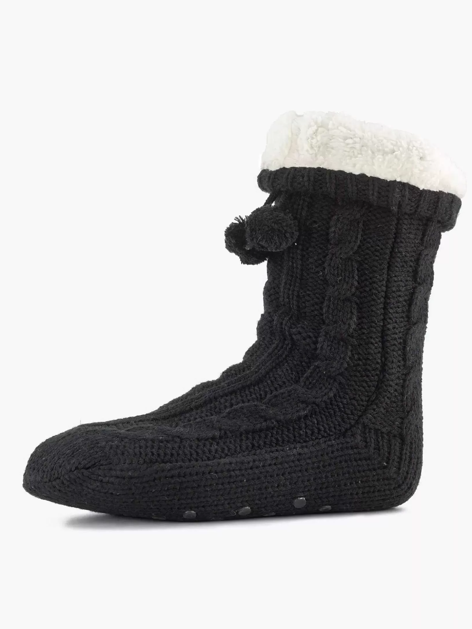 Ladies vanHaren Black House Sock 36-41