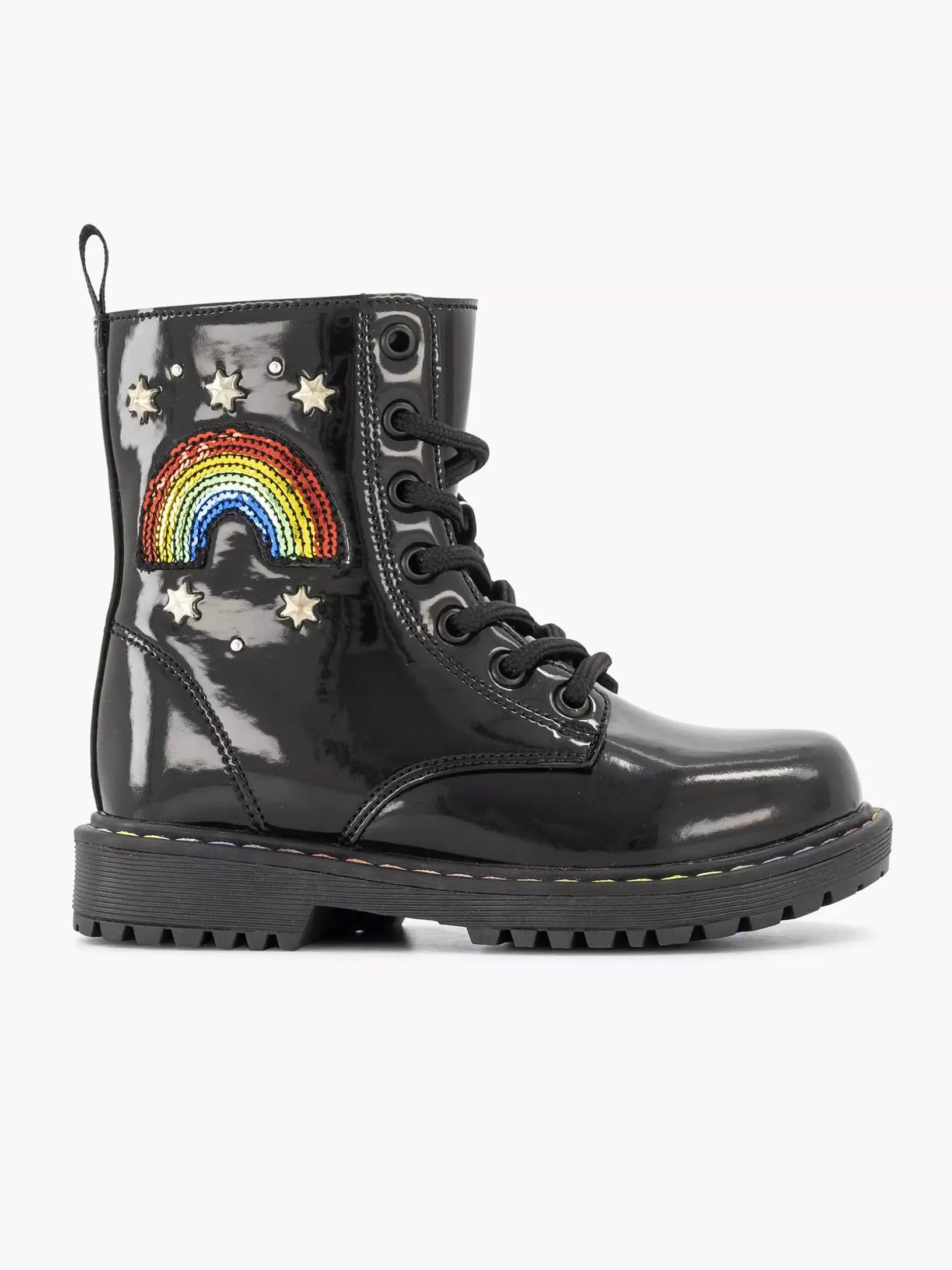 Children Graceland Black Lace Boot Rainbow