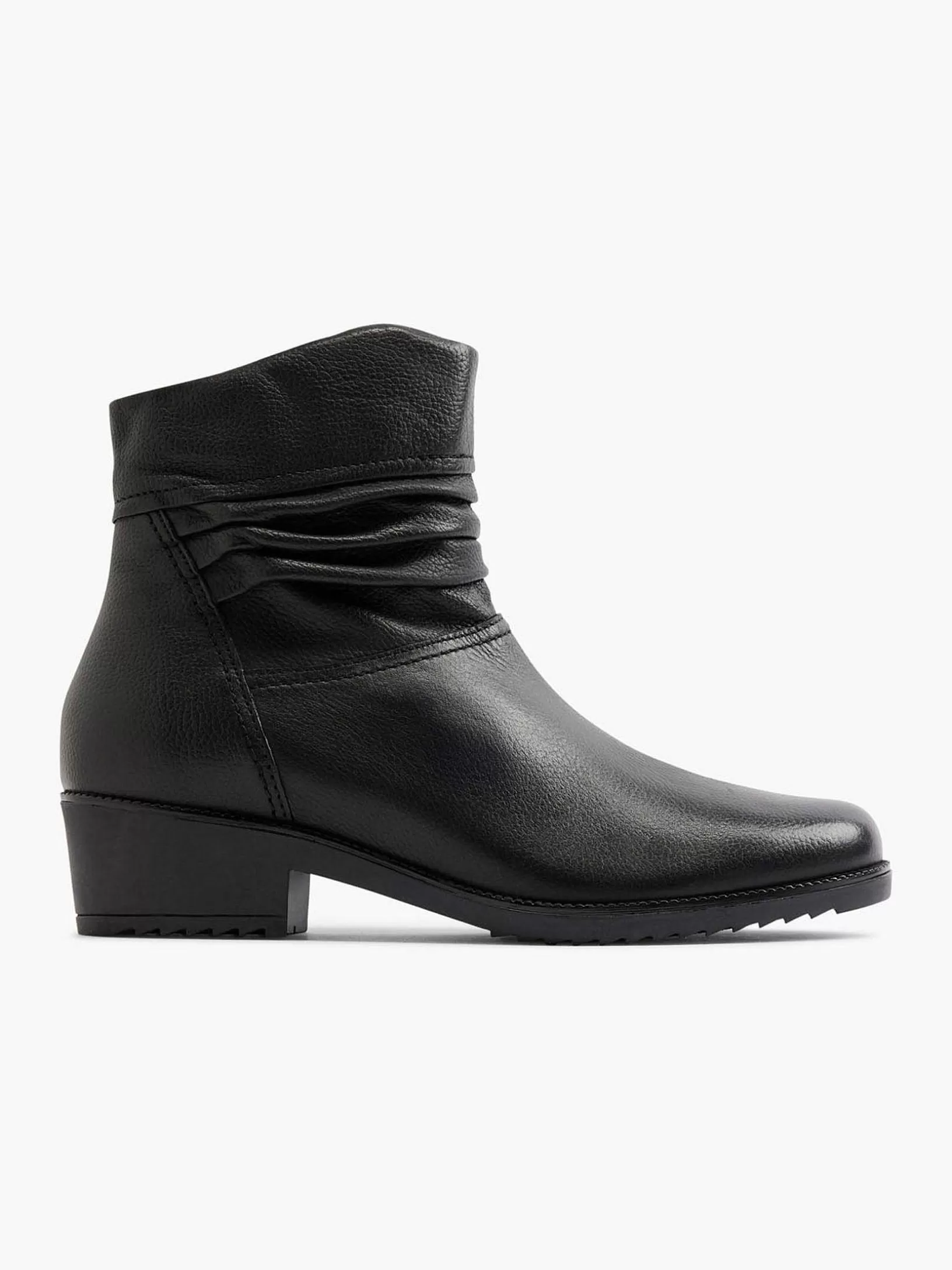 Ladies Medicus Black Leather Comfort Ankle Boot