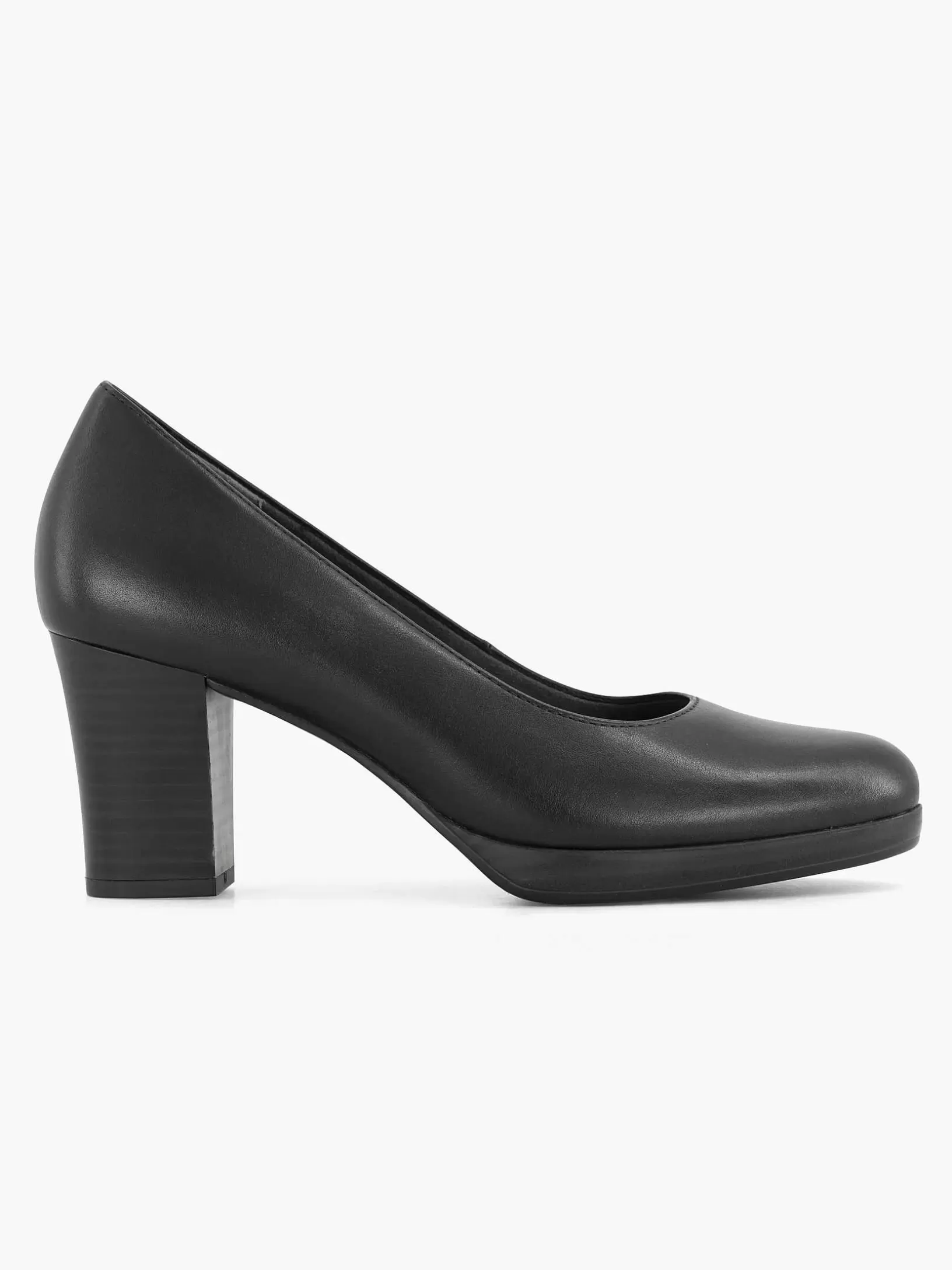 Ladies Medicus Black Leather Comfort Pump