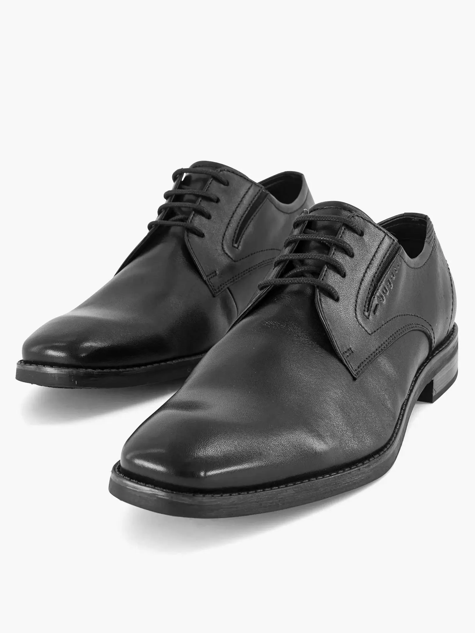 Gentlemen Bugatti Black Leather Lace-Up Shoe