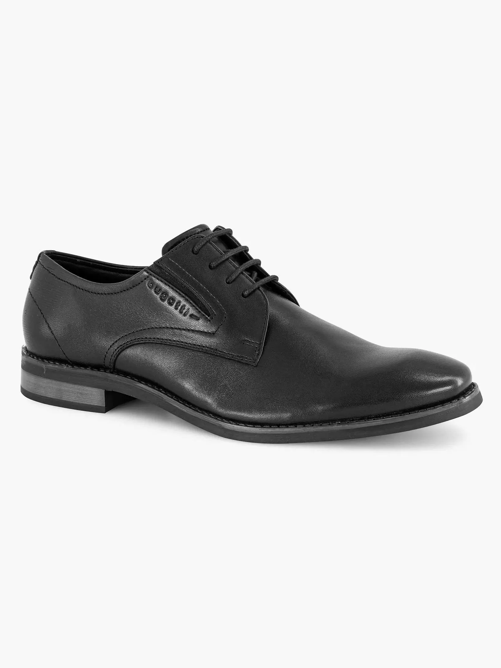 Gentlemen Bugatti Black Leather Lace-Up Shoe