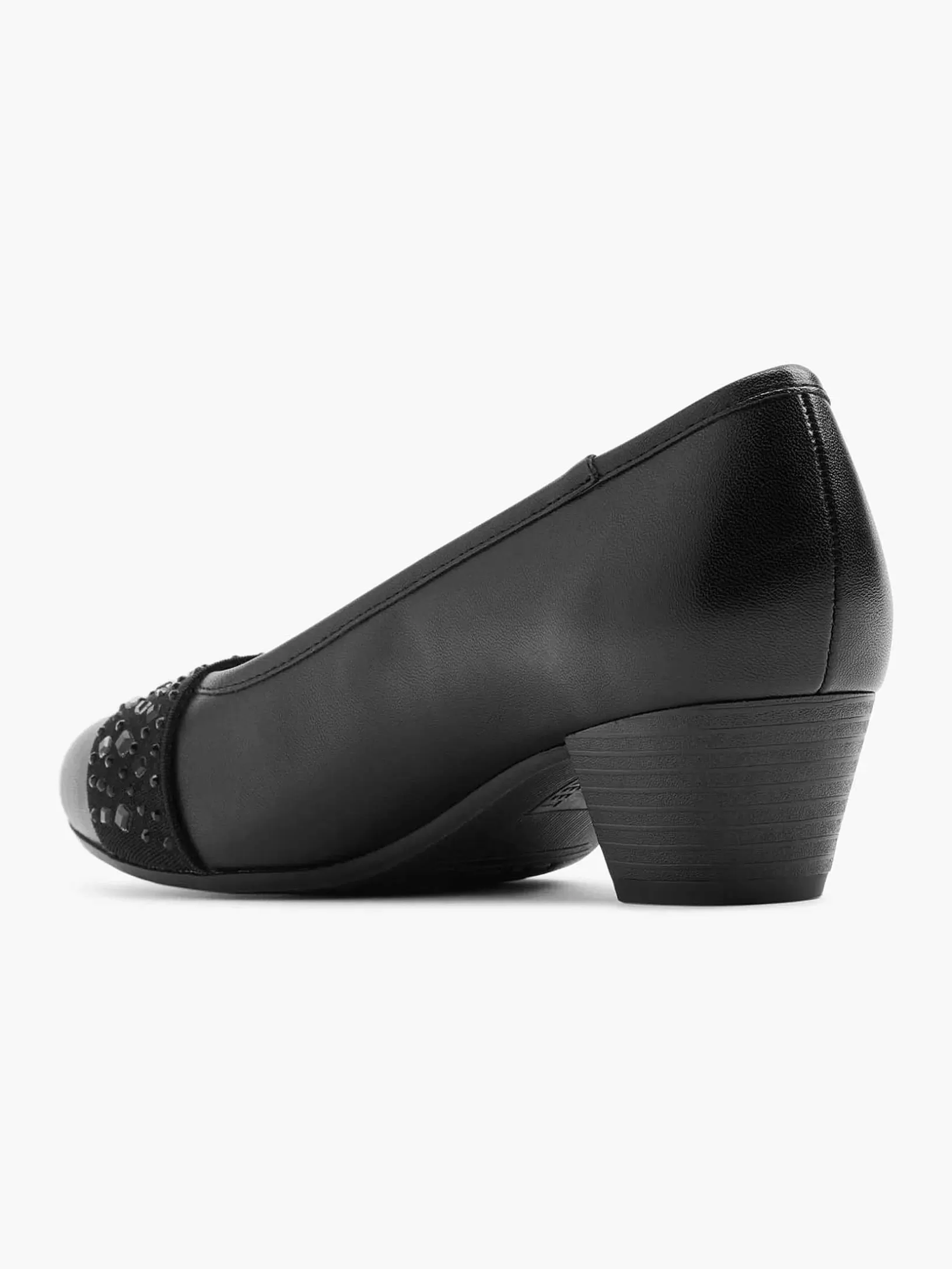 Ladies Easy Street Black Leather Pump