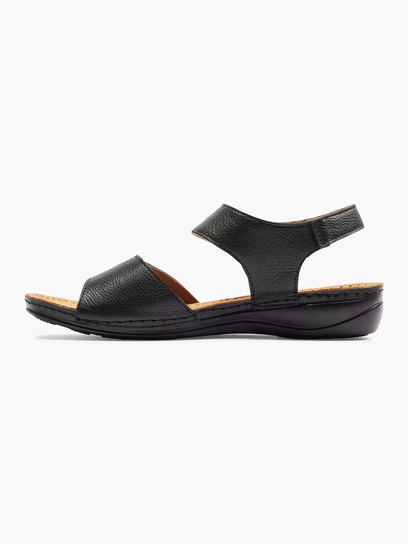 Ladies Easy Street Black Leather Sandal