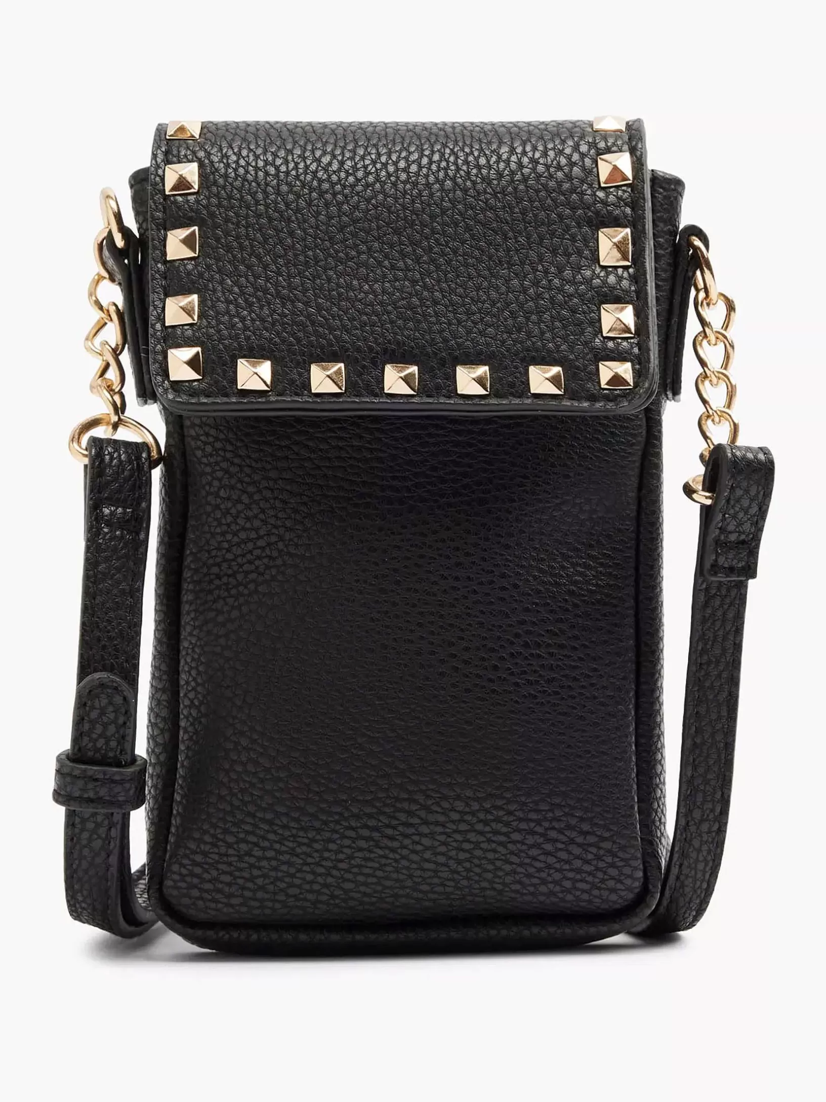 Ladies Oxmox Black Phone Bag Studs