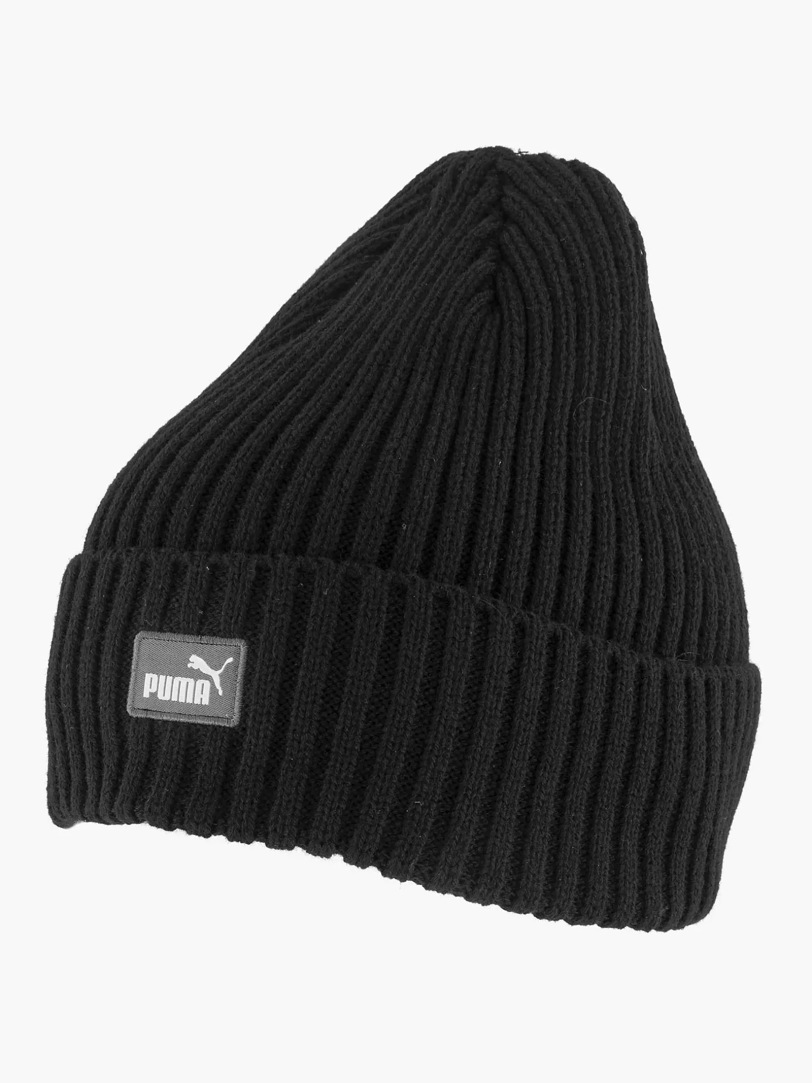 Ladies Puma Black Classic Cuff Beanie