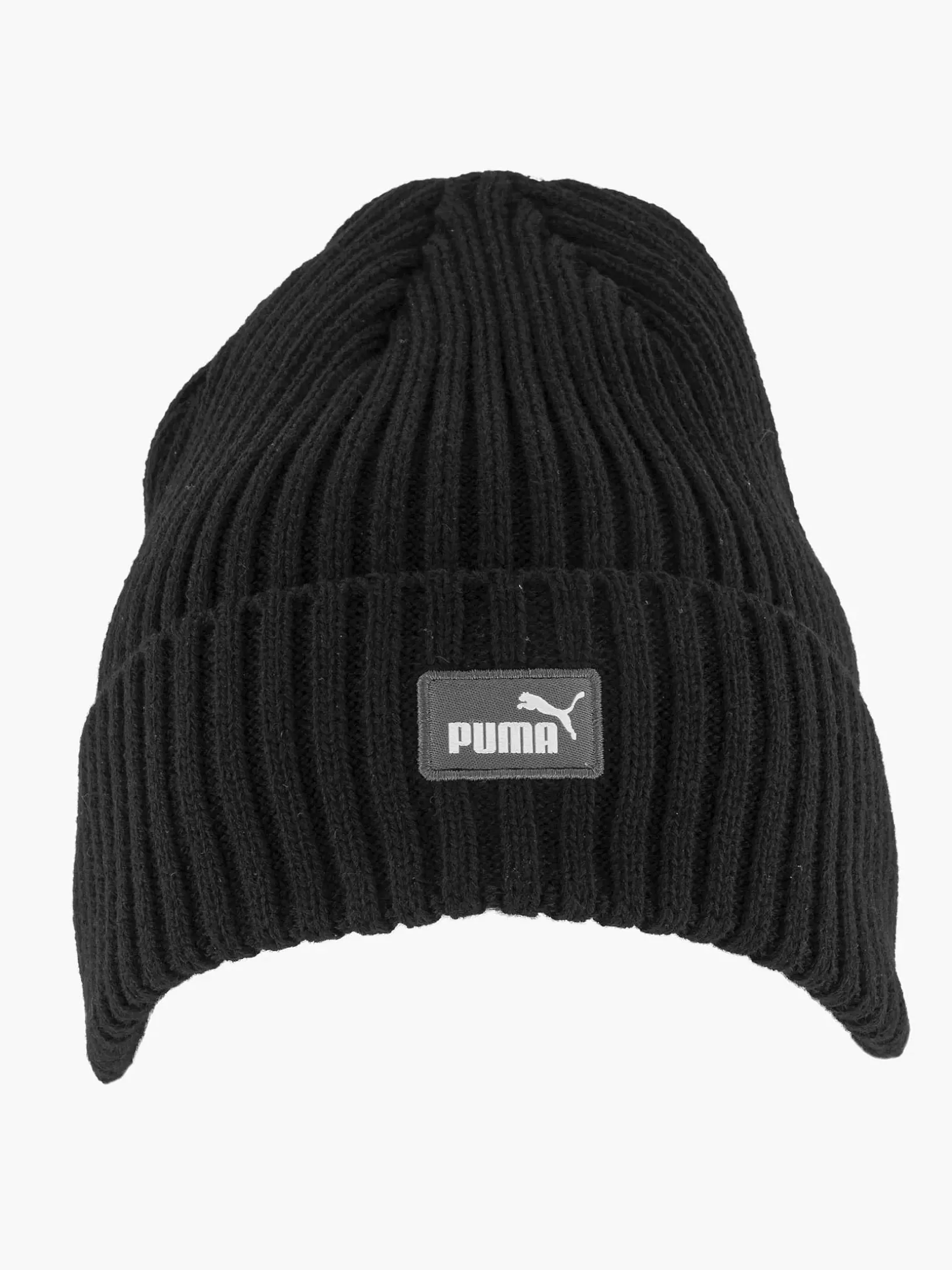 Ladies Puma Black Classic Cuff Beanie