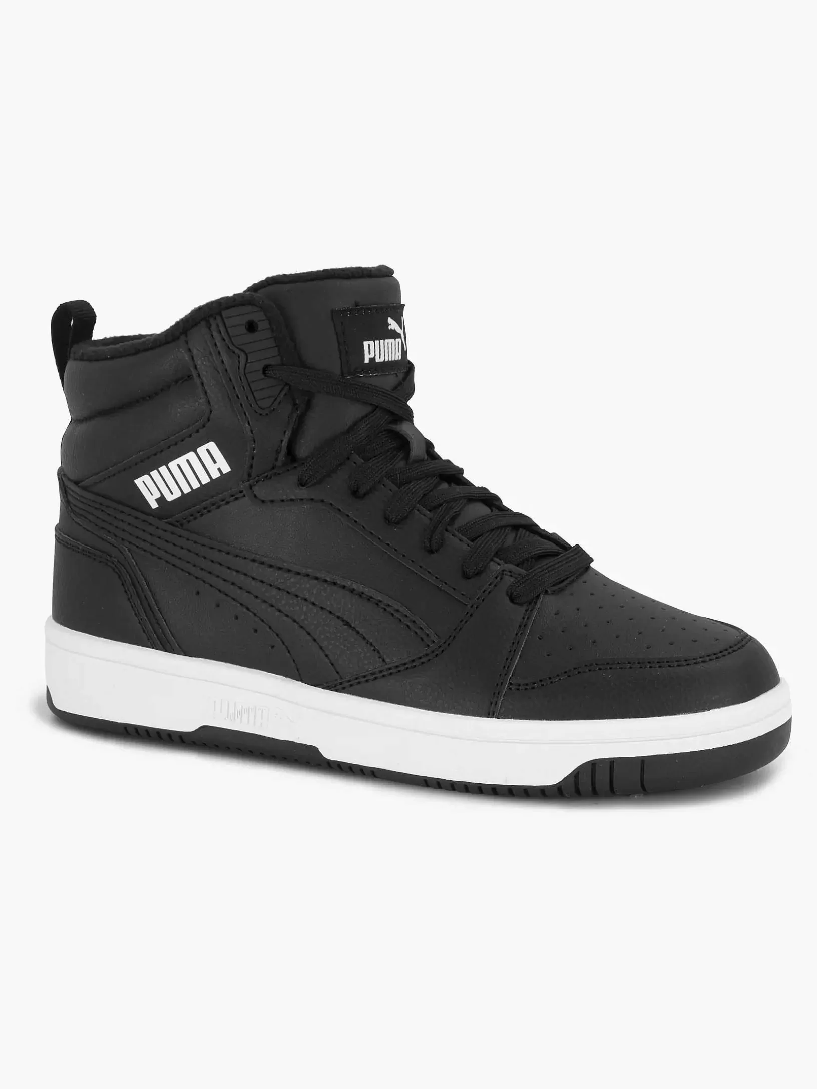 Children Puma Black Rebound V6 Mid Wtr Jr