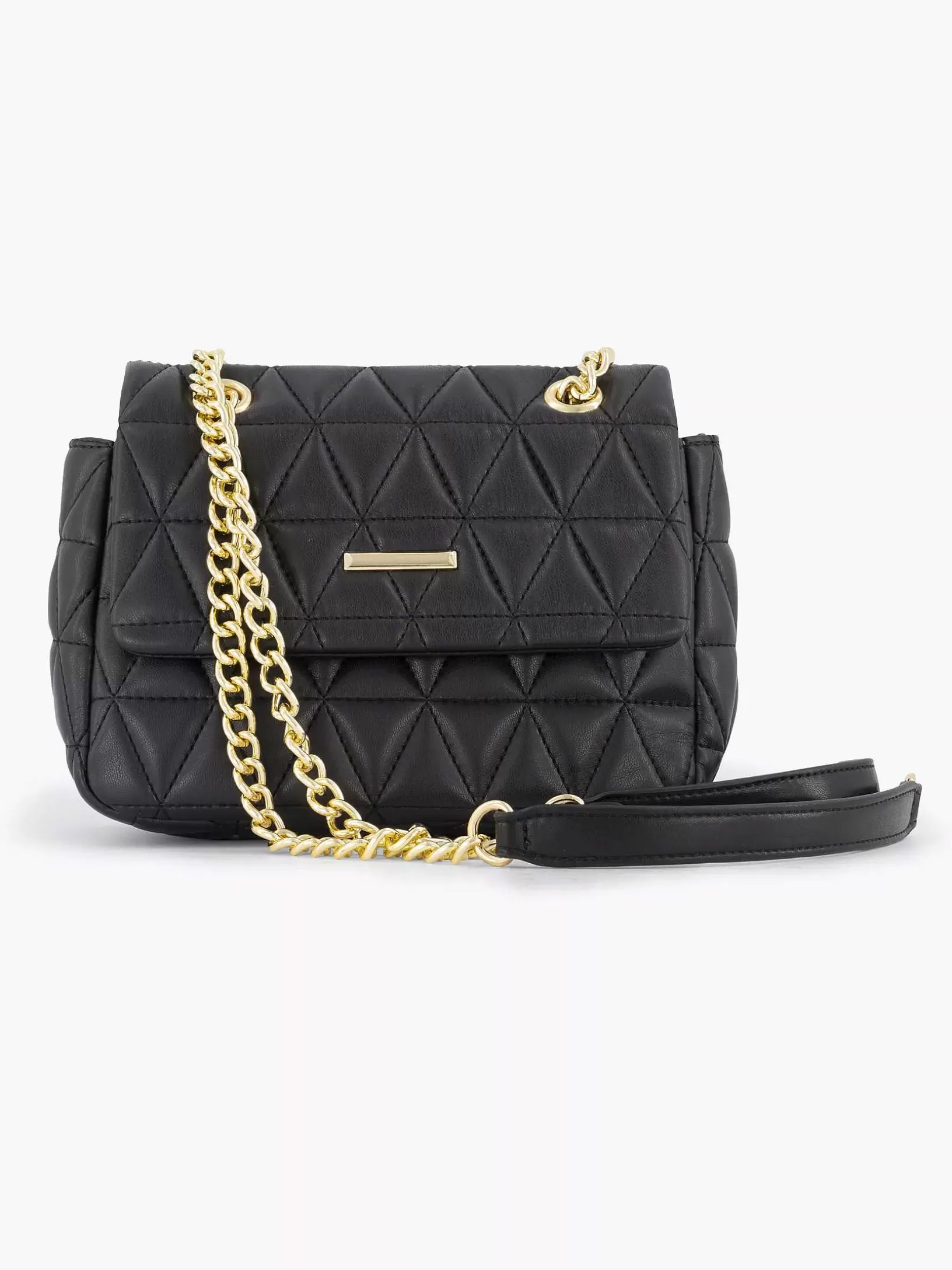 Ladies Graceland Black Shoulder Bag Quilted