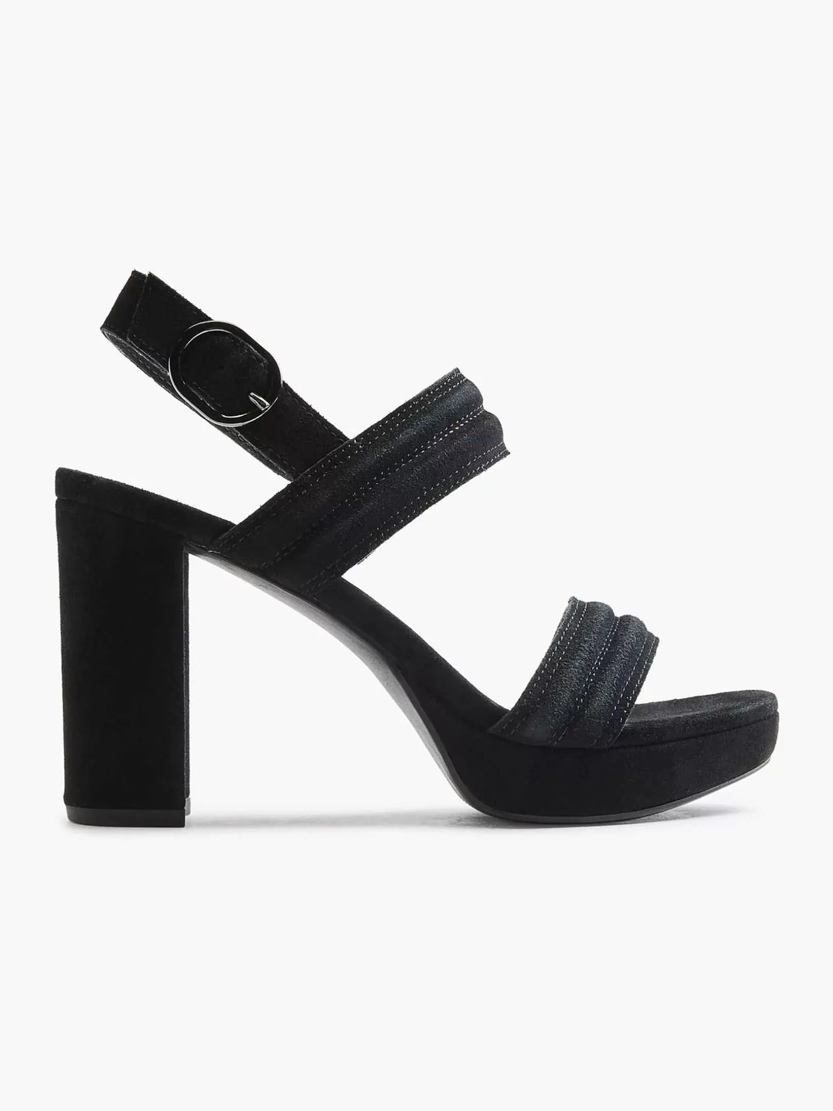 Ladies 5th Avenue Black Suede Sandalette