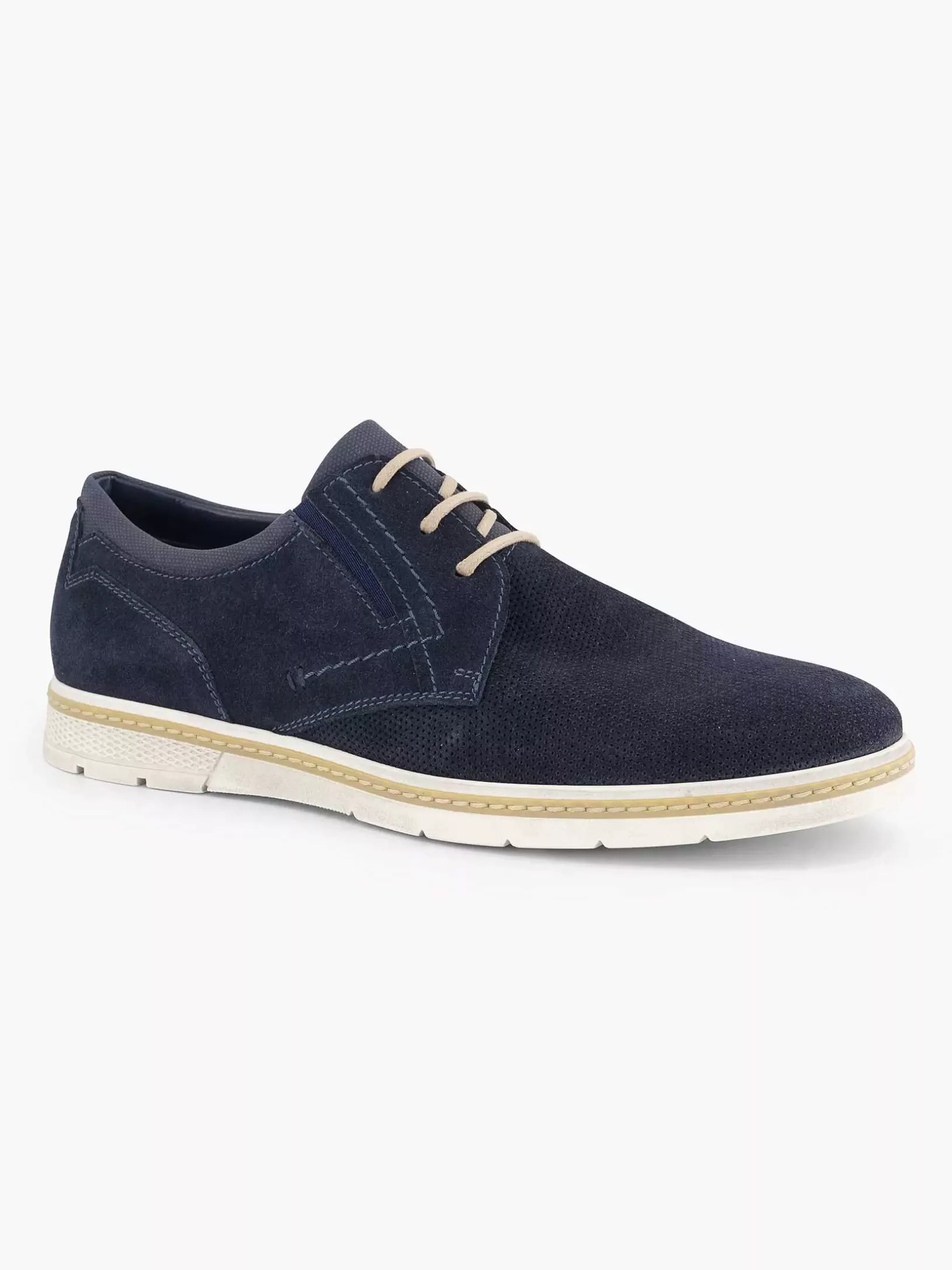 Gentlemen Gallus Blue Leather Lace-Up Shoe