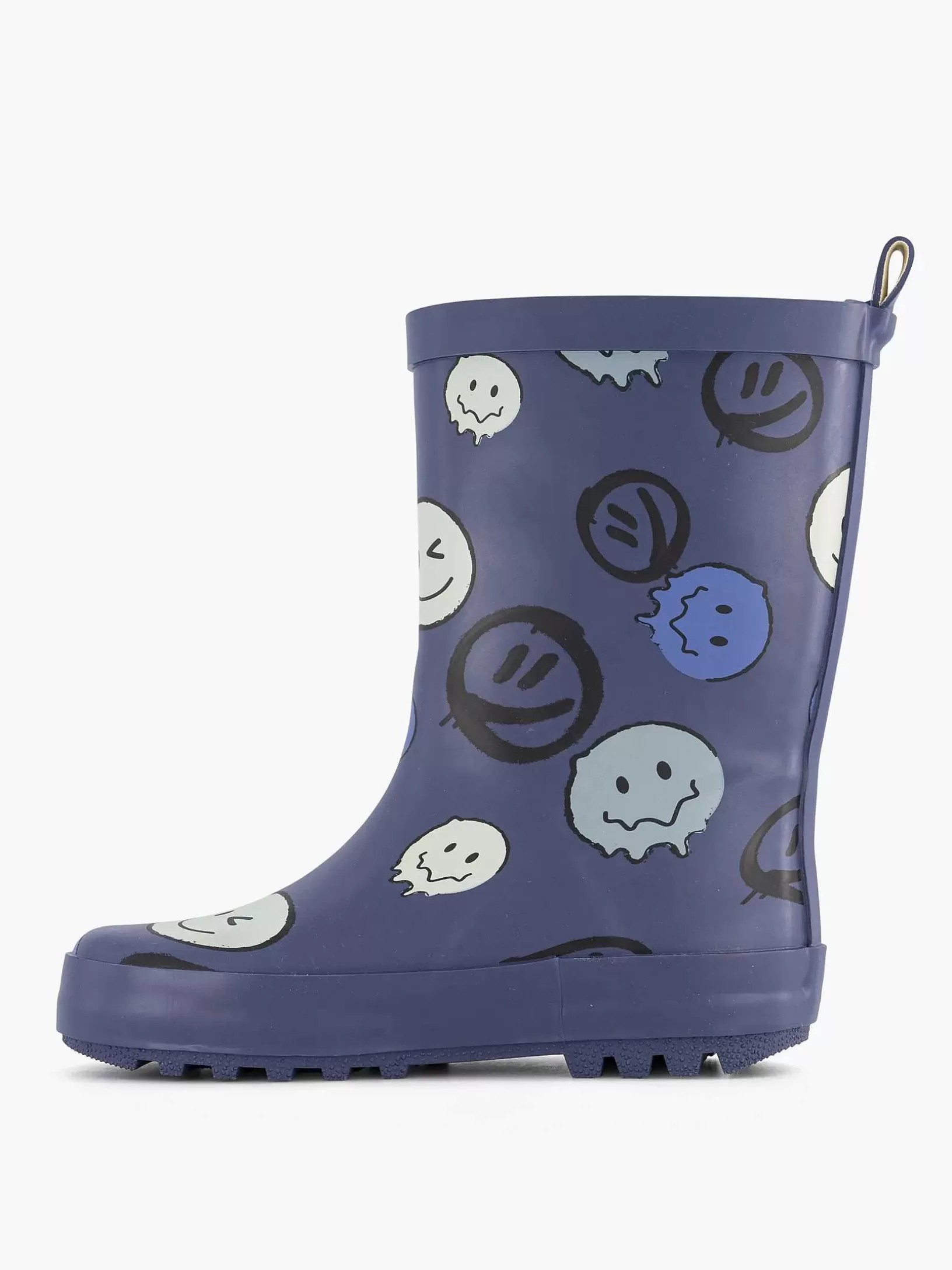 Children Landrover Blue Rain Boot Smiley