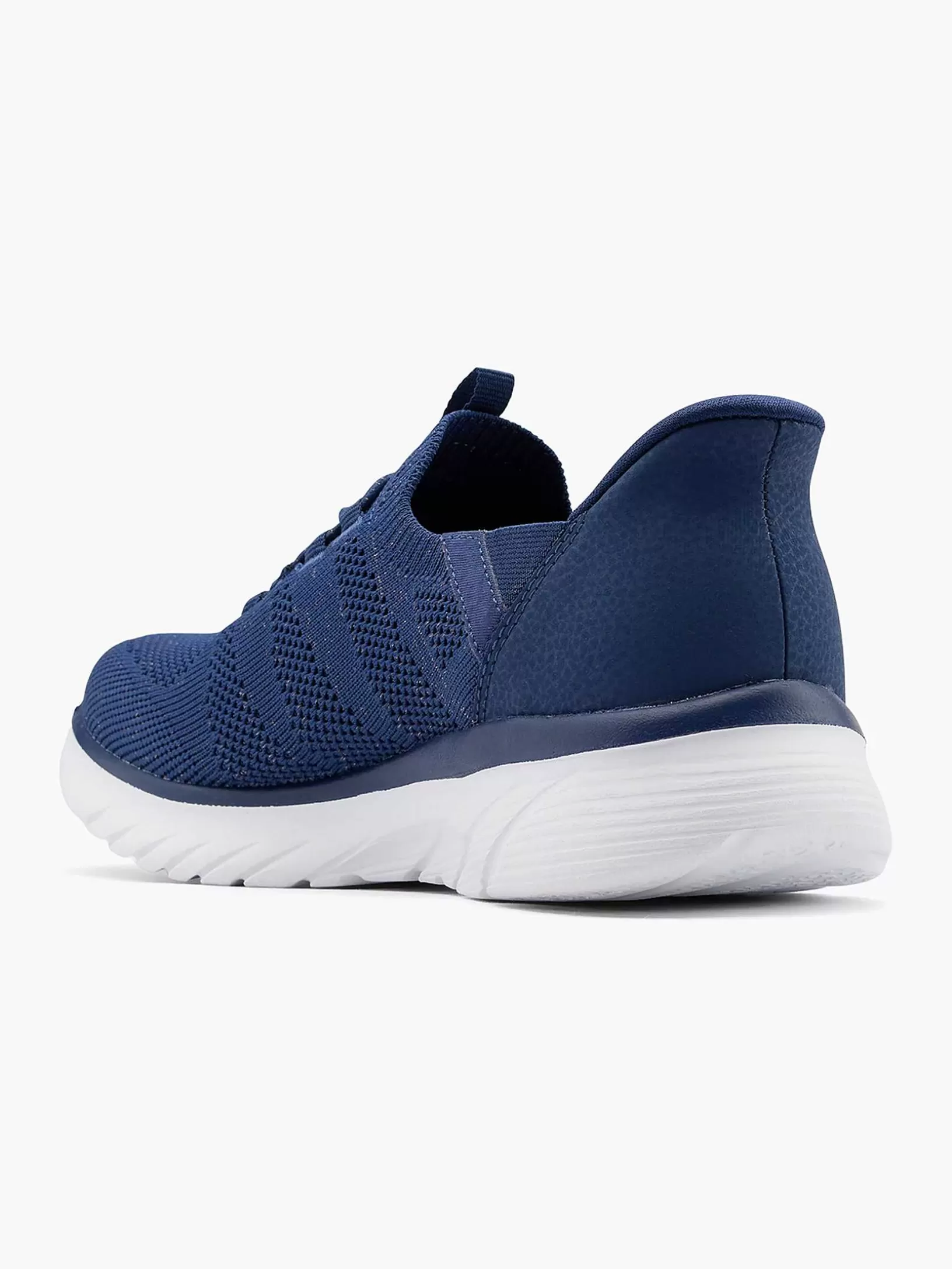 Ladies Skechers Blue Sneaker Swift Fit - Hands Free Memory Foam