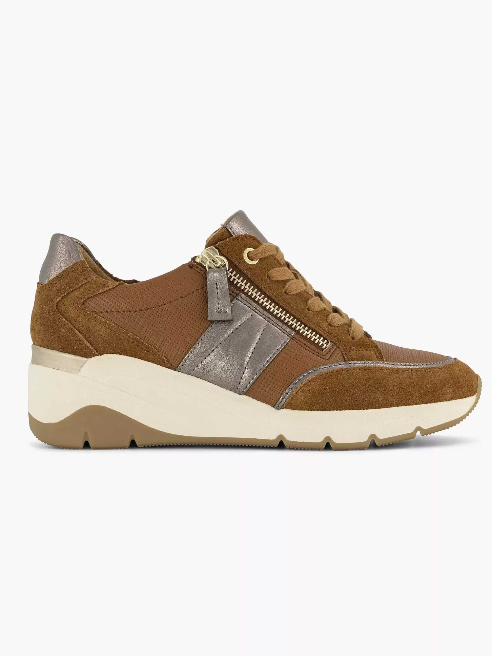 Ladies Medicus Brown Leather Comfort Sneaker