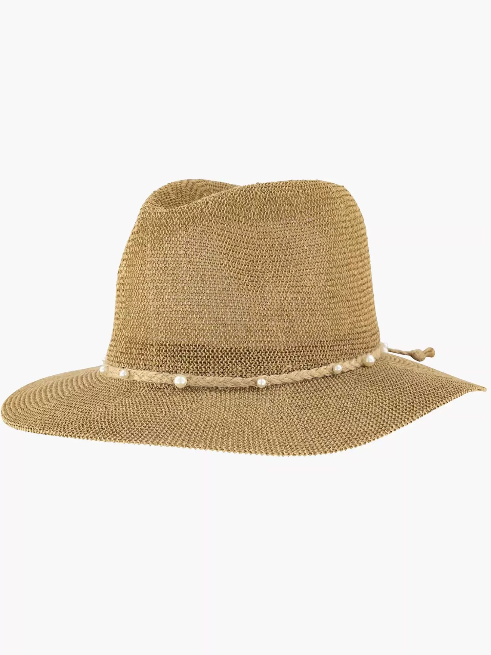 Ladies Graceland Brown Wicker Beach Hat