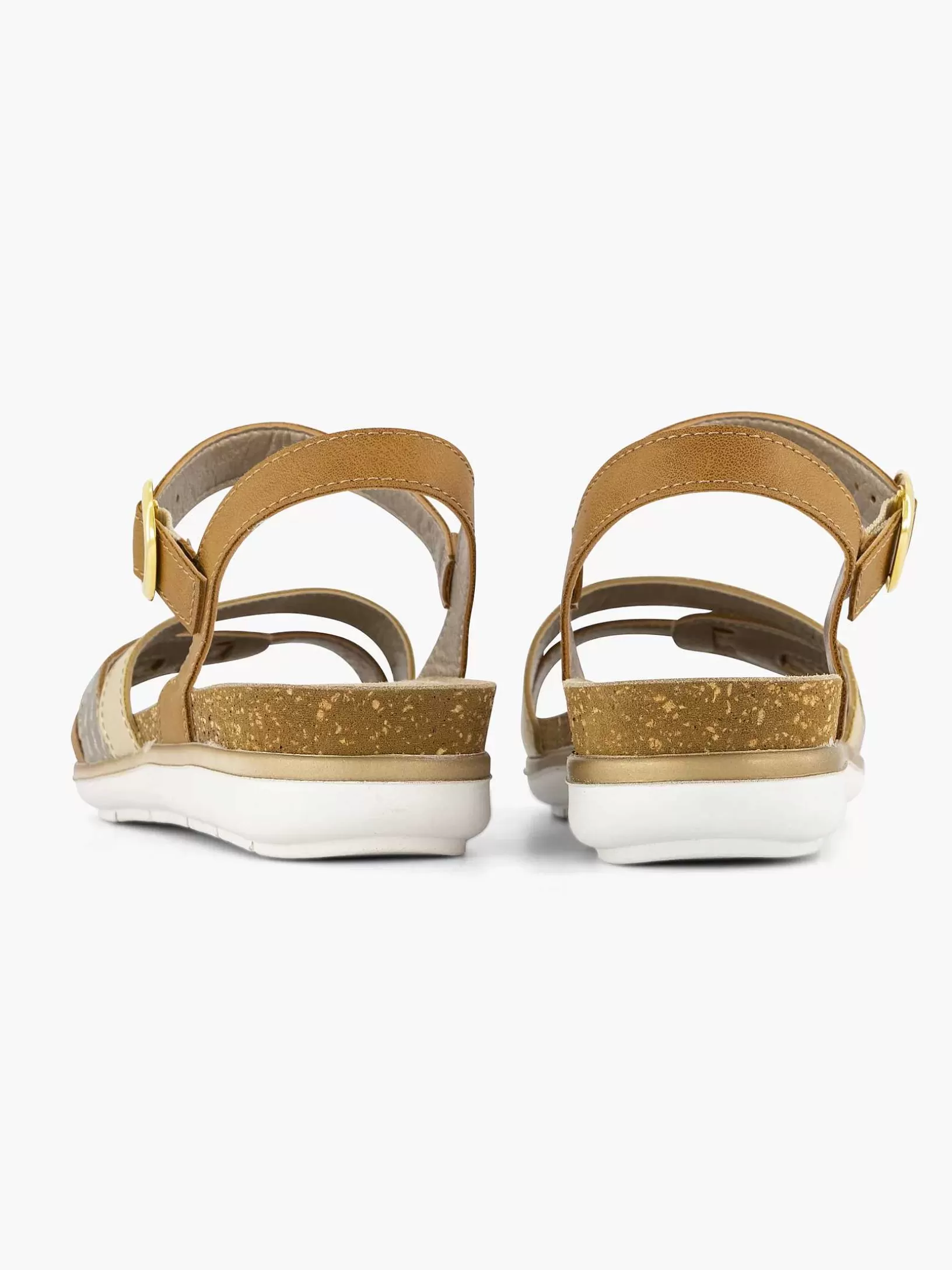 Ladies Easy Street Camel Sandal Buckle Closure