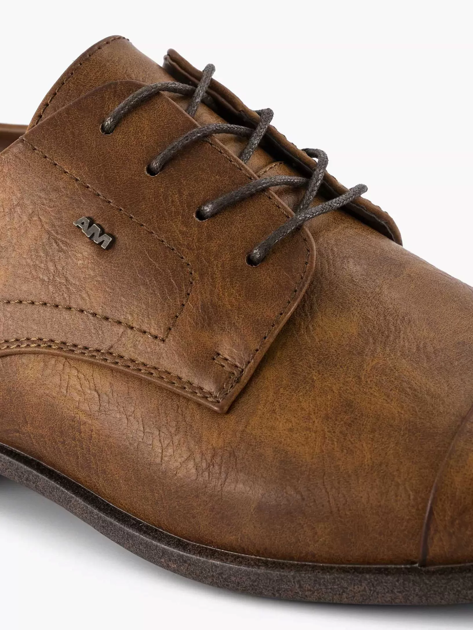 Gentlemen AM SHOE Cognac Lace-Up Shoe