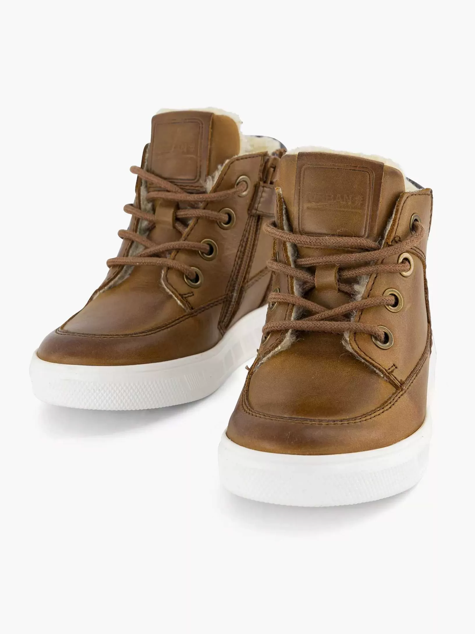 Children Vty Cognac Leather Sneaker