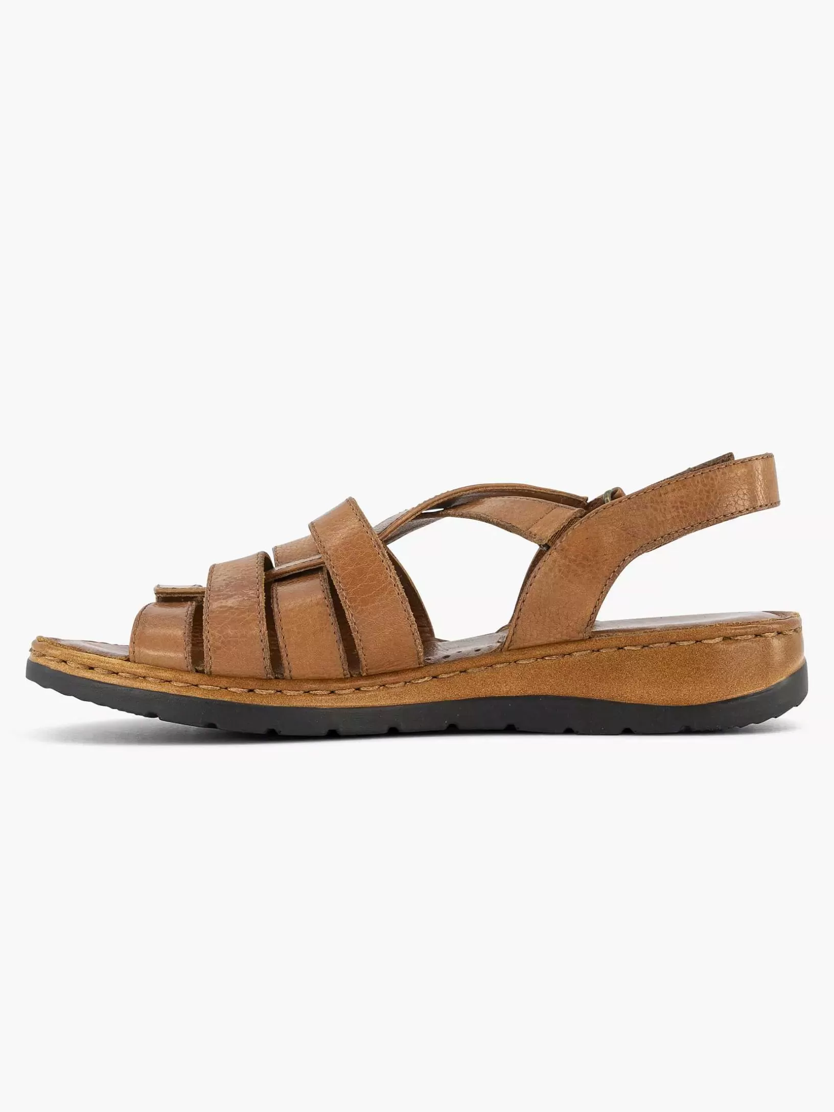 Ladies Medicus Cognac Sandal Velcro