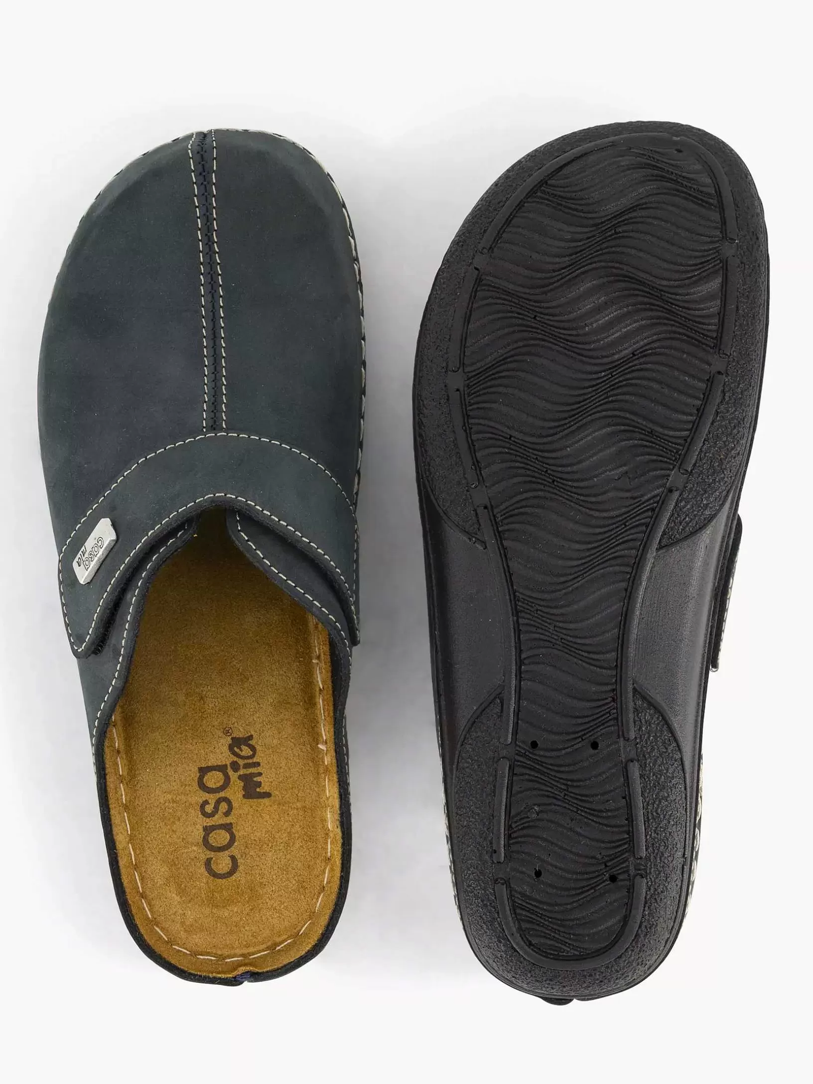 Ladies Casa mia Dark Blue Slipper