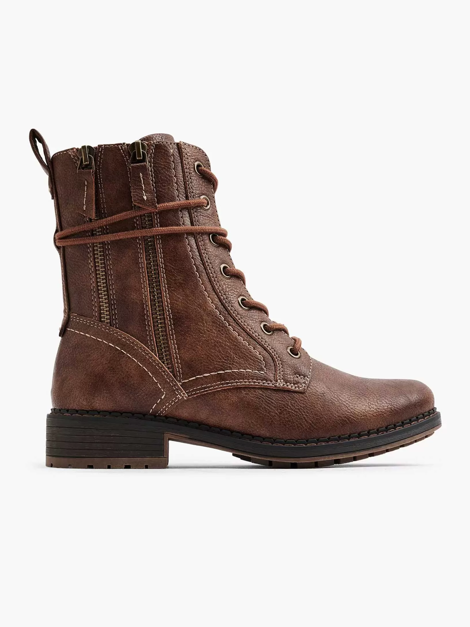 Ladies Easy Street Dark Brown Lace Up Boot