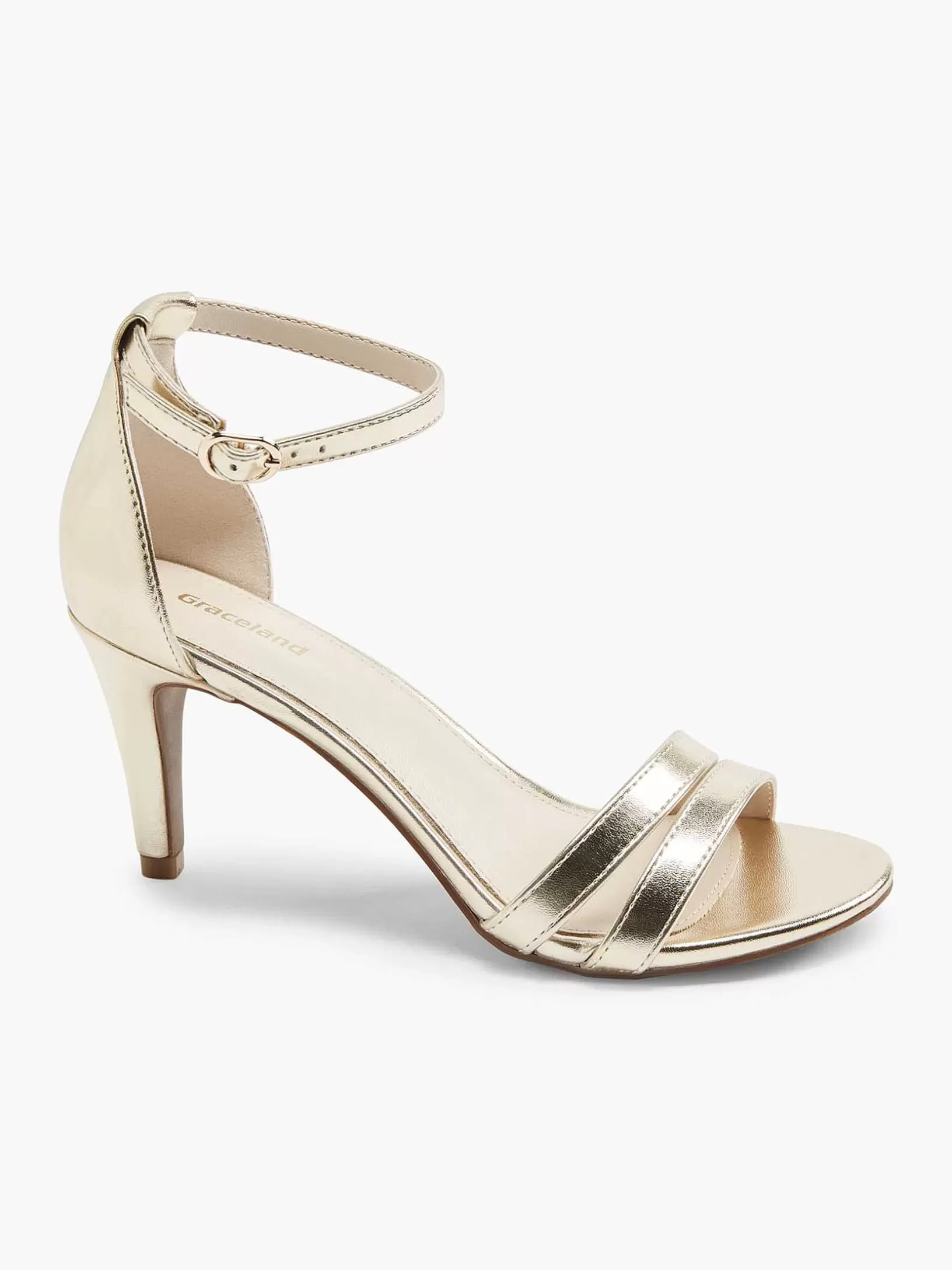 Ladies Graceland Gold Sandalette Metallic